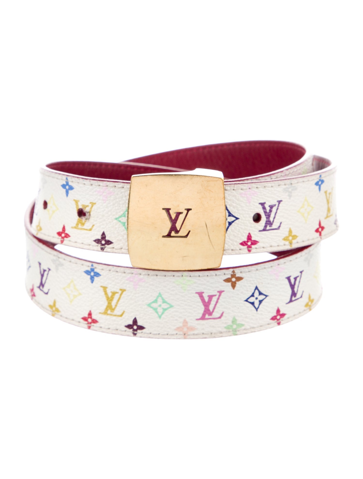 Louis Vuitton Vintage Multicolore Monogram Pattern Waist Belt Belt