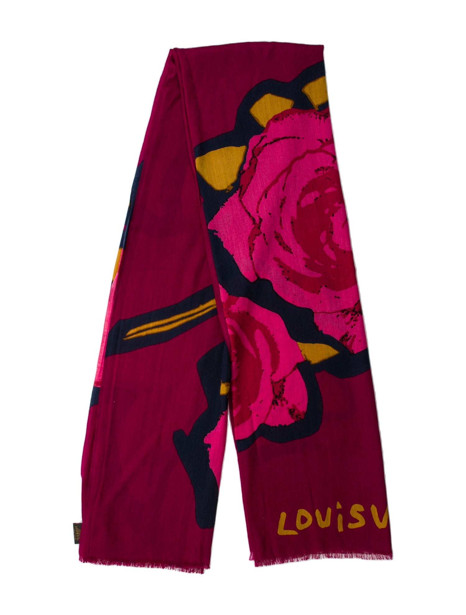 Louis Vuitton x Stephen Sprouse Roses 2014 Shawl