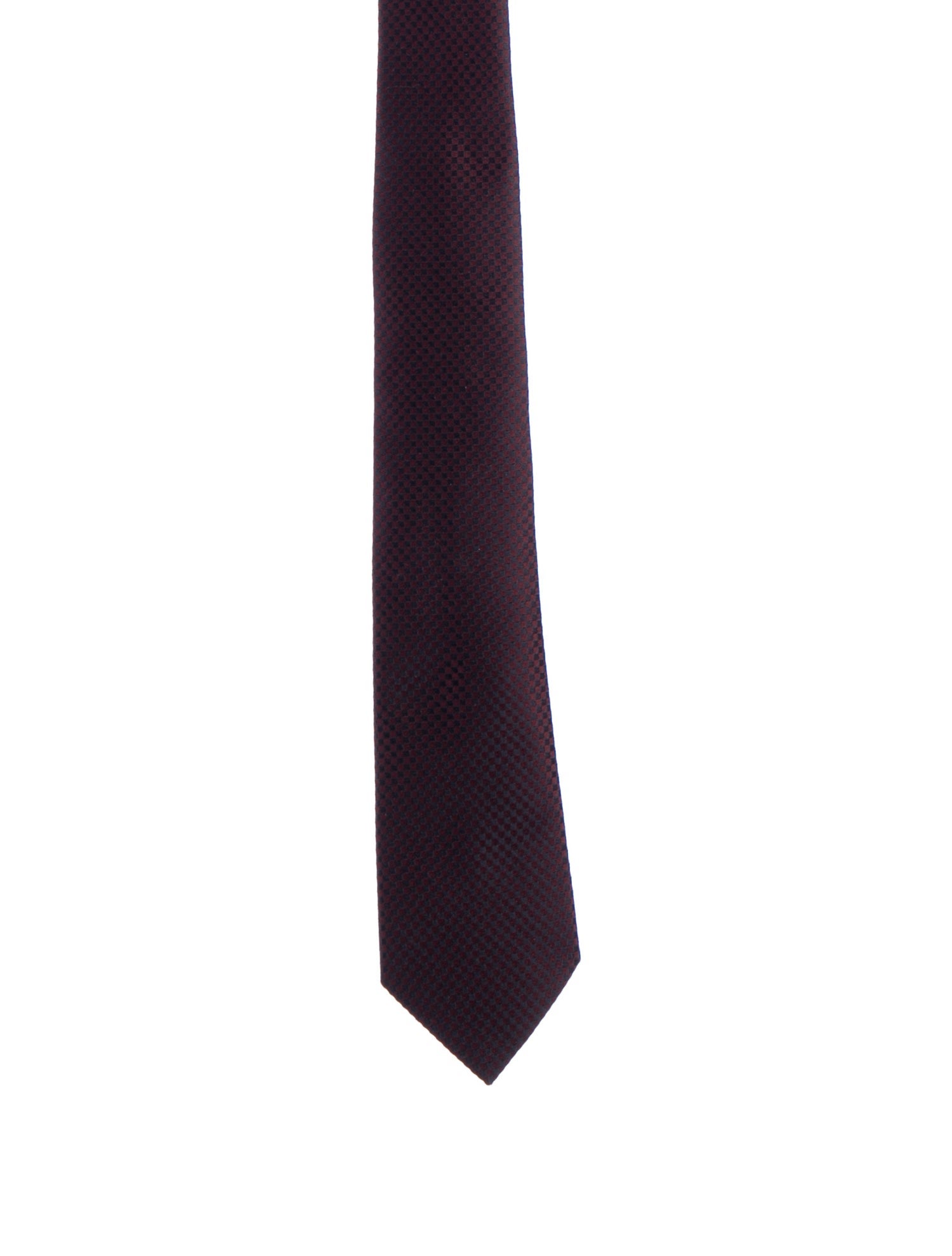 Louis Vuitton Burgundy Silk Pattern Print Tie