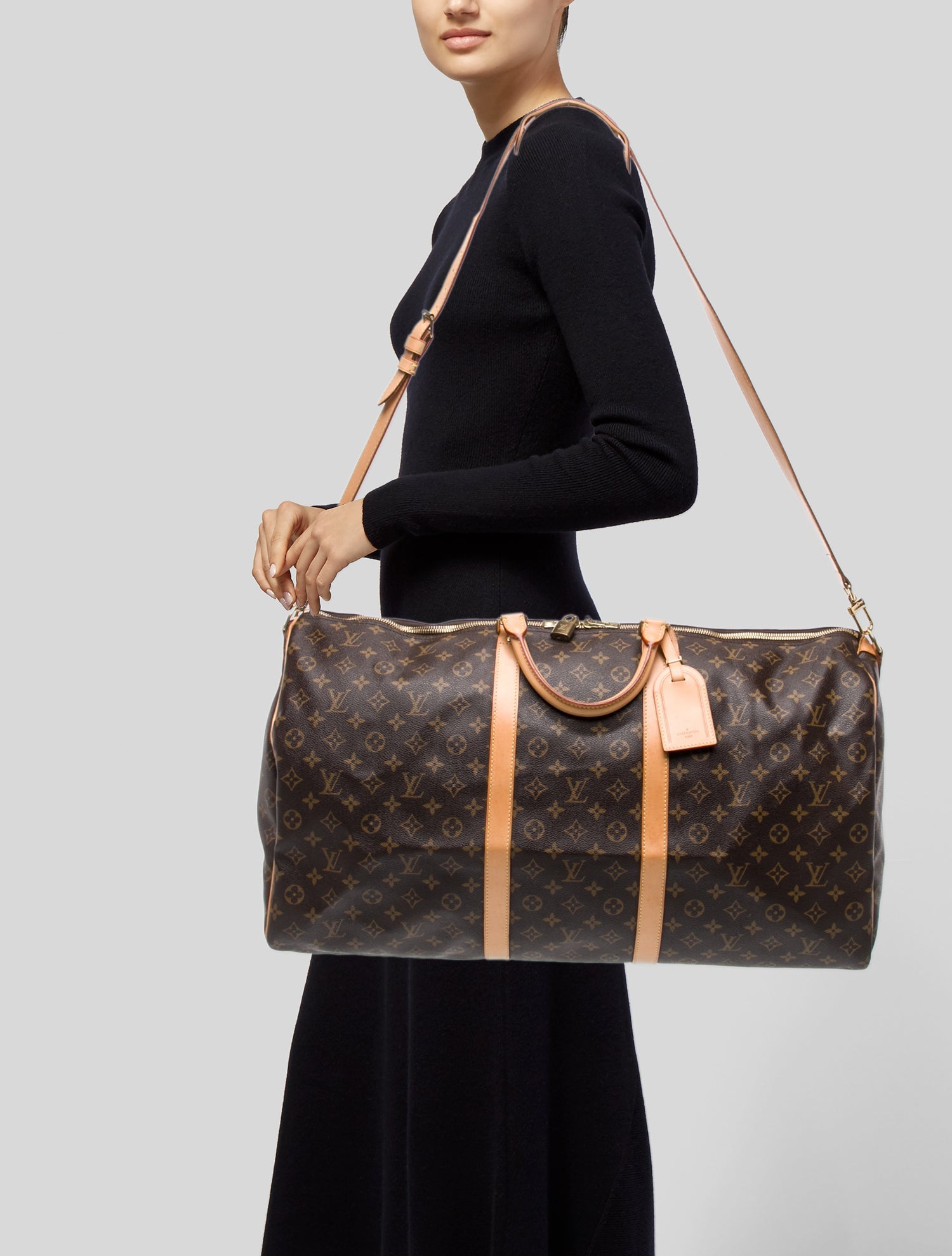 Louis Vuitton LV Monogram Keepall Bandouliere 60 Vintage