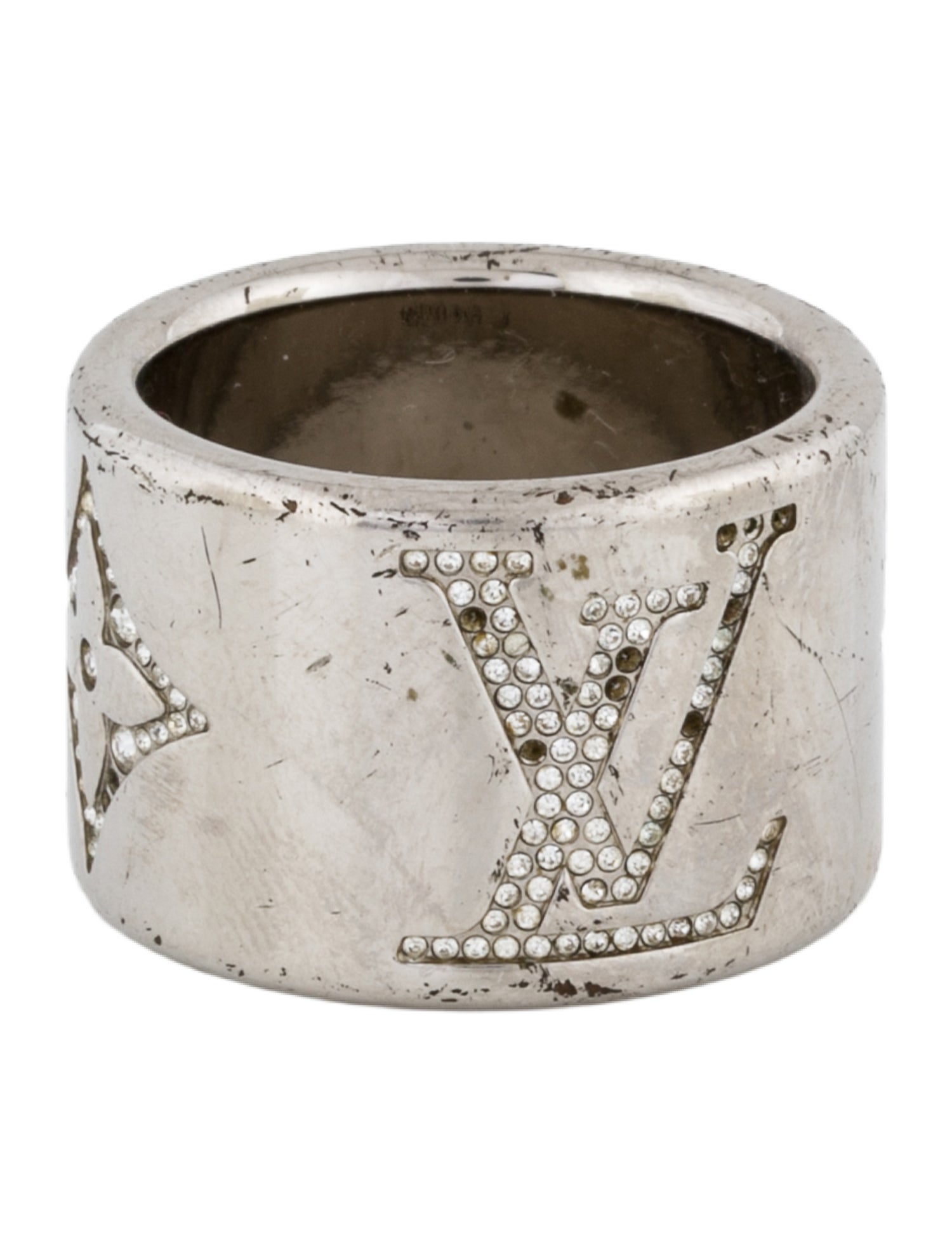 Louis Vuitton Crystal Monogram Band Ring