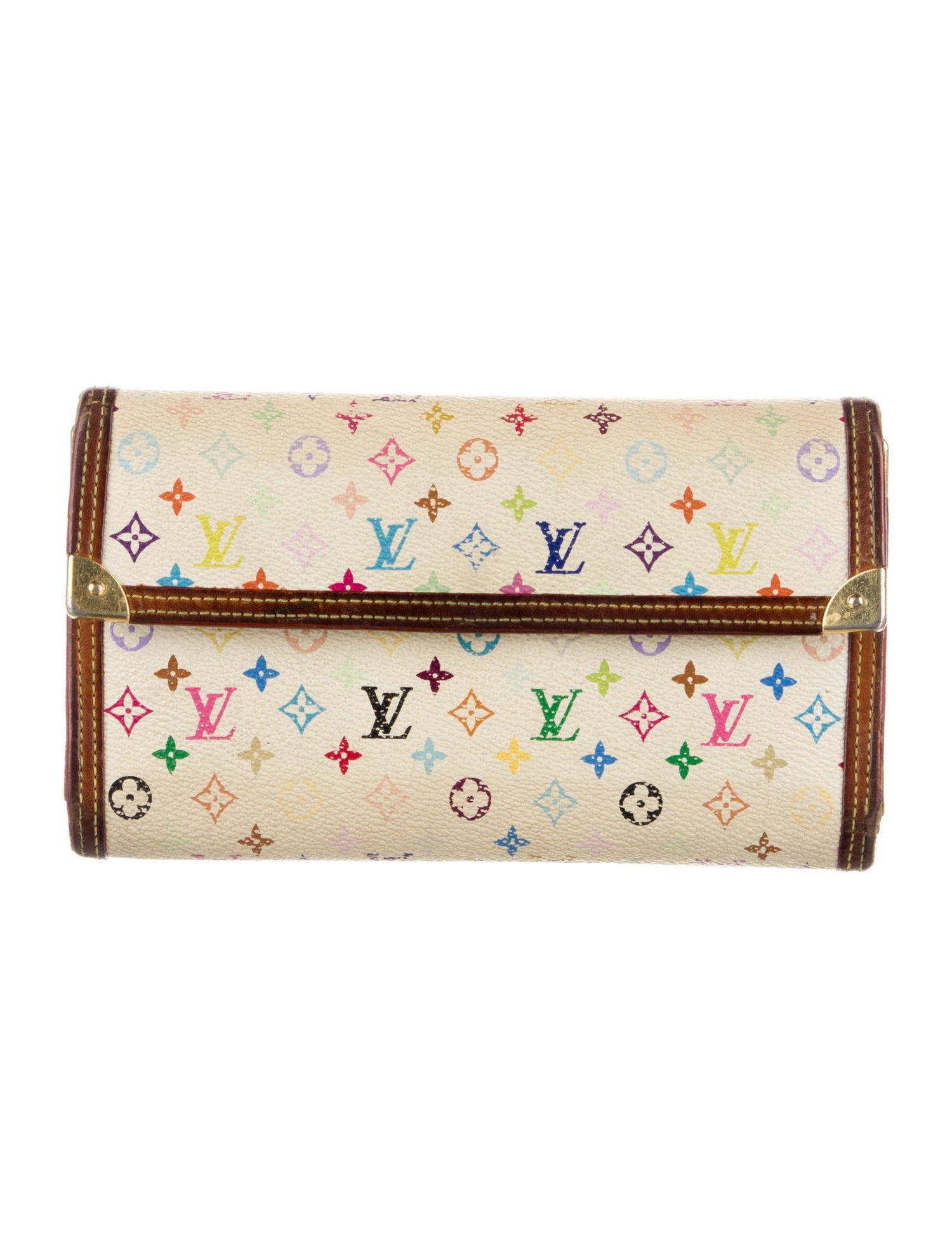 Louis Vuitton 2004 Multicolore Monogram Pattern International Wallet
