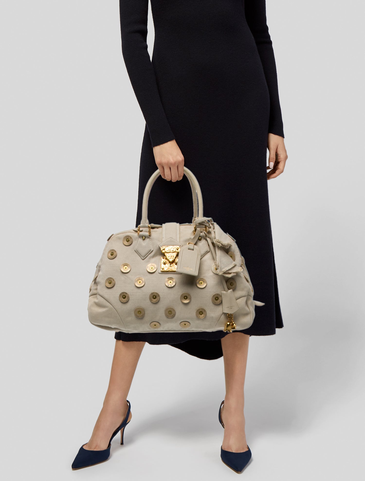 Louis Vuitton Canvas Polka Dot Panama Bowly Vintage