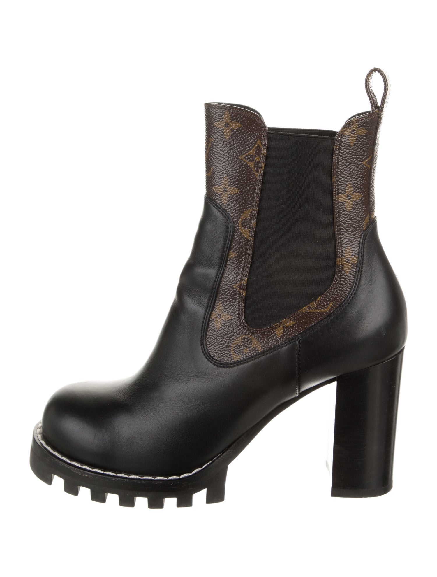 Louis Vuitton LV Monogram Leather Chelsea Boots
