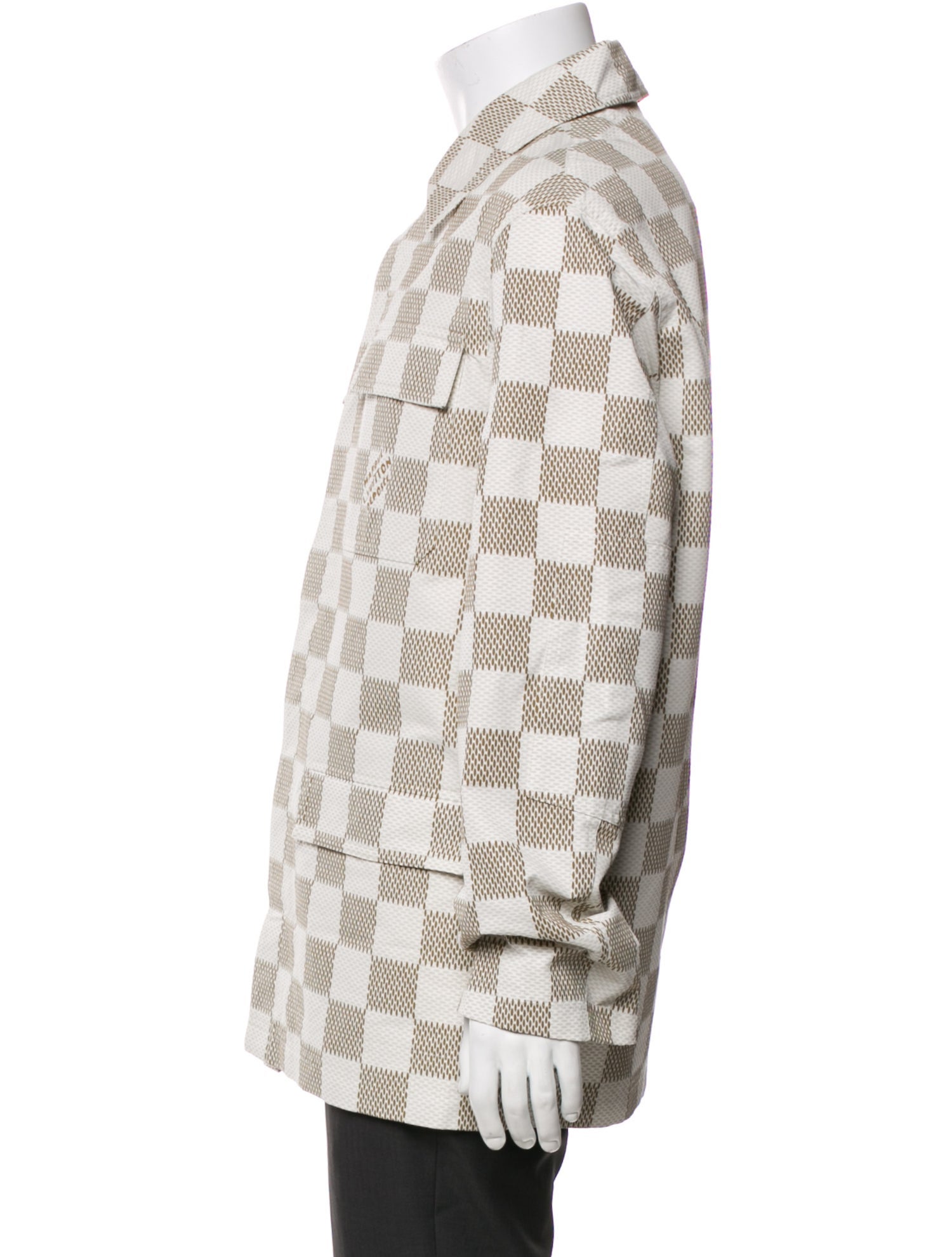 Louis Vuitton 2024 Damier Azur Pattern Coat w/ Tags