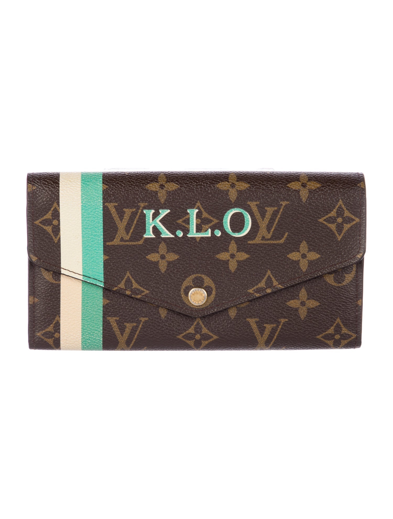Louis Vuitton LV Monogram Coated Canvas Sarah Wallet