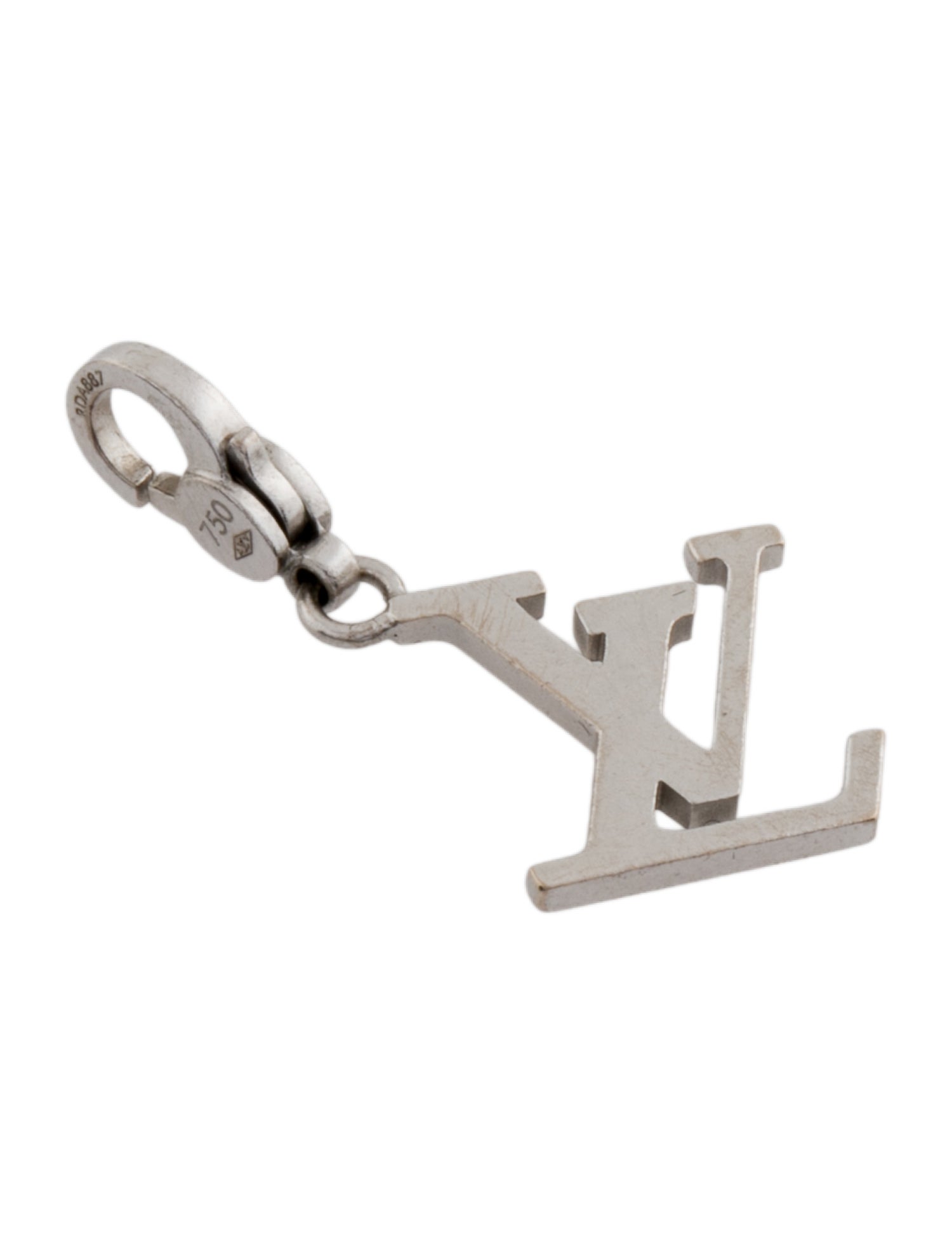 Louis Vuitton 18K LV Logo Pendant