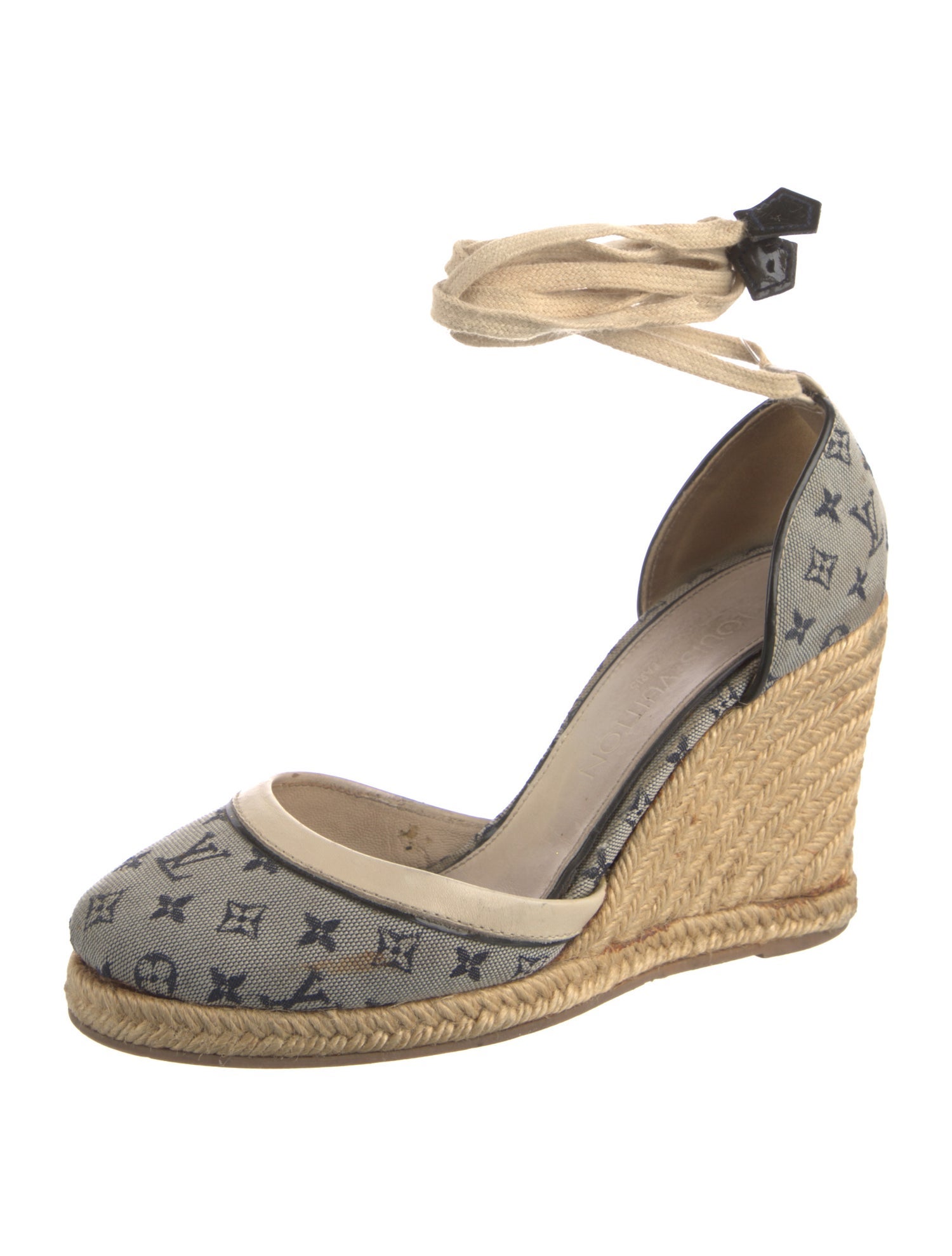 Louis Vuitton Monogram Mini Lin Pattern Canvas D'Orsay Pumps