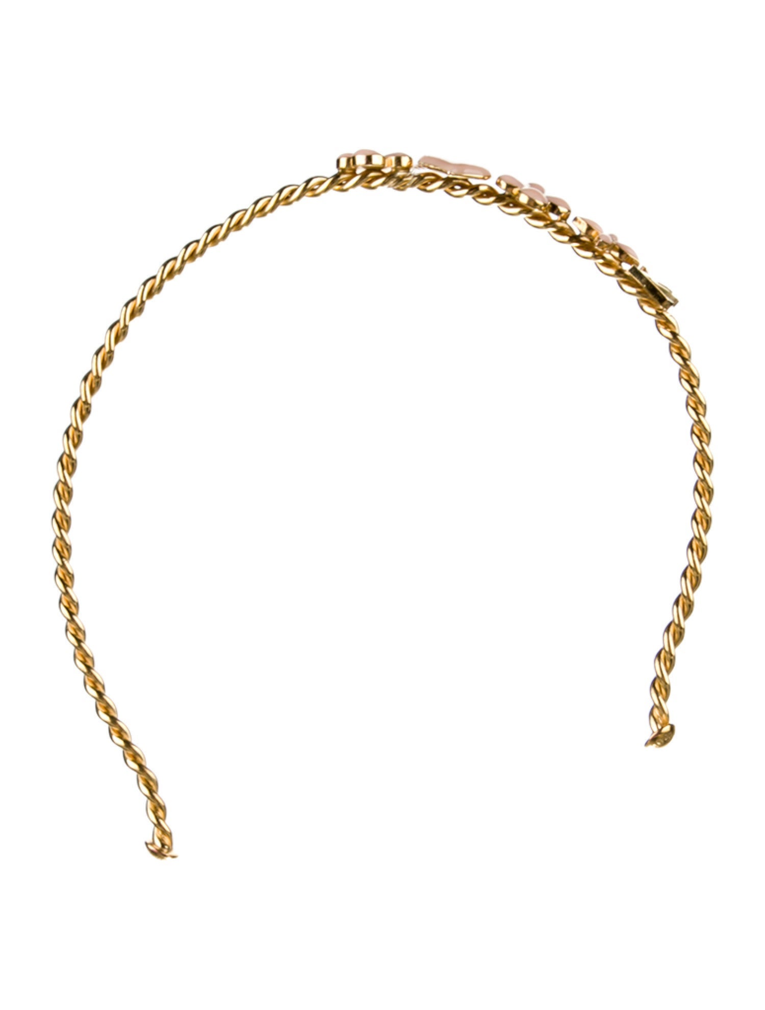 Louis Vuitton Brass & Enamel Sweet Monogram Headband