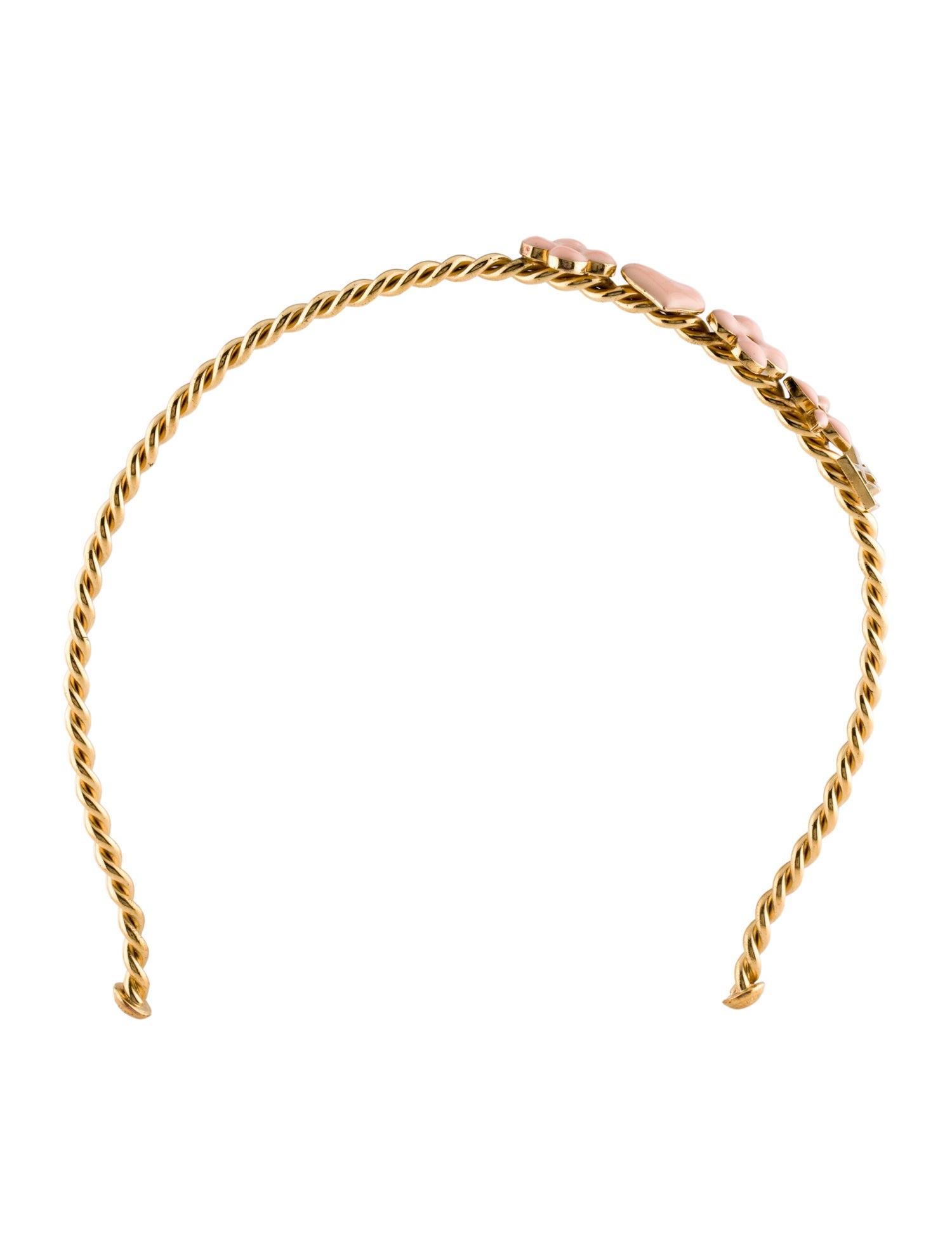 Louis Vuitton Brass & Enamel Sweet Monogram Headband