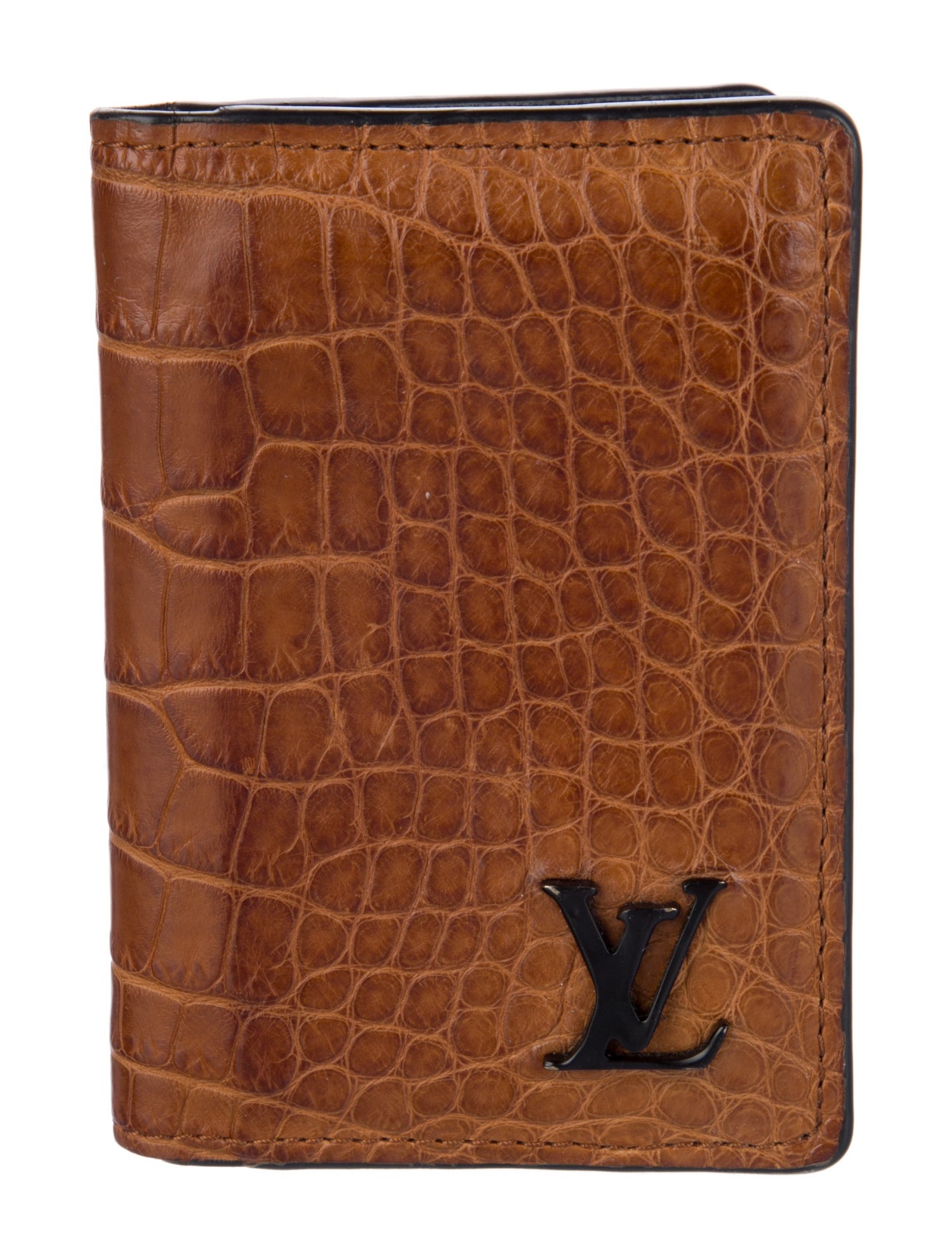 Louis Vuitton LV Monogram Crocodile Brazza Wallet