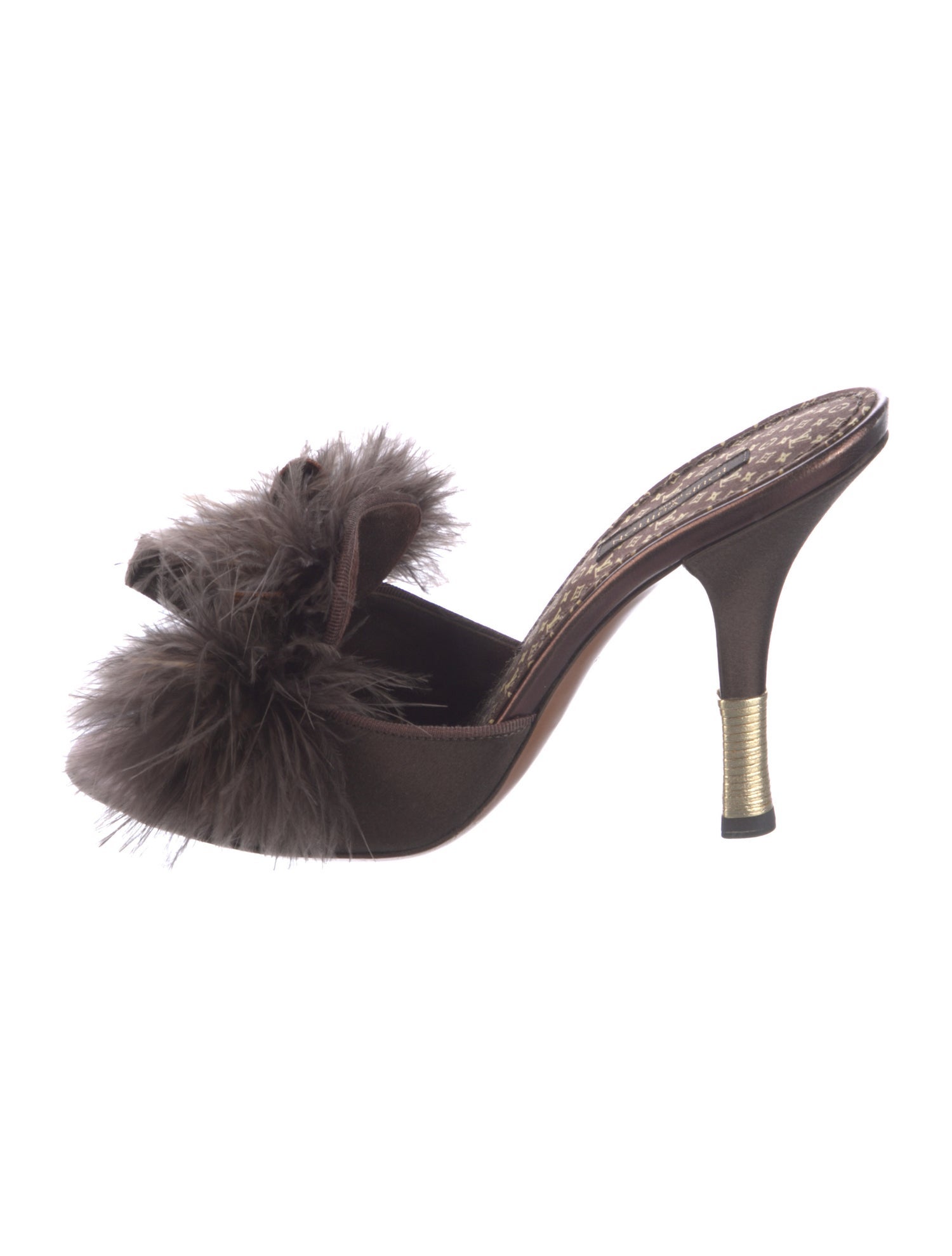 Louis Vuitton Monogram Pattern Satin Sandals