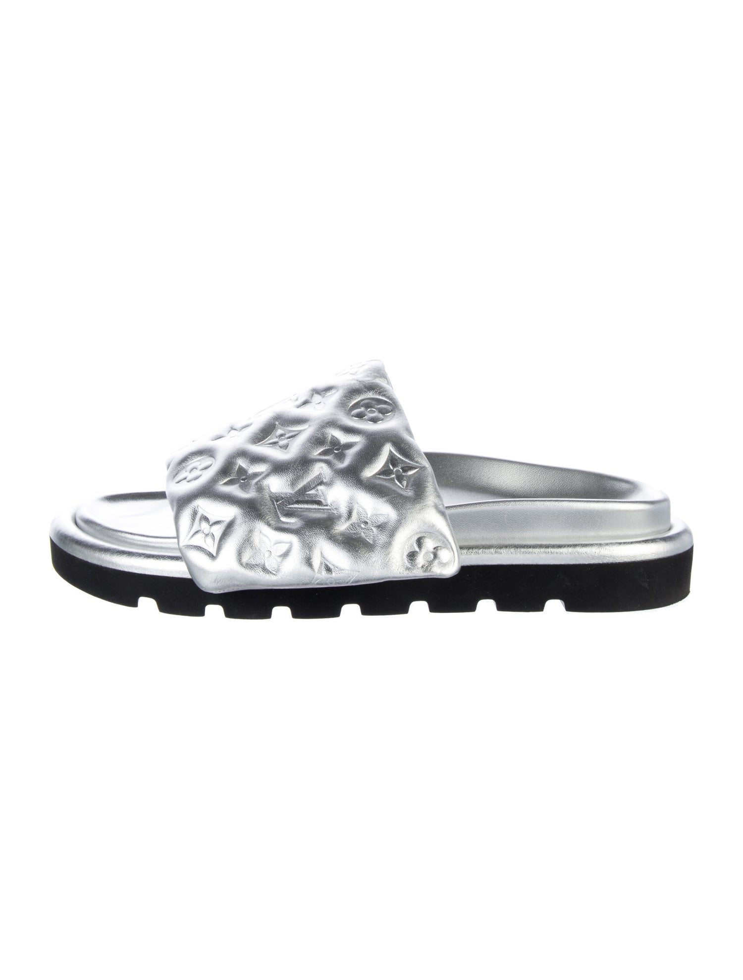 Louis Vuitton LV Monogram Leather Slides