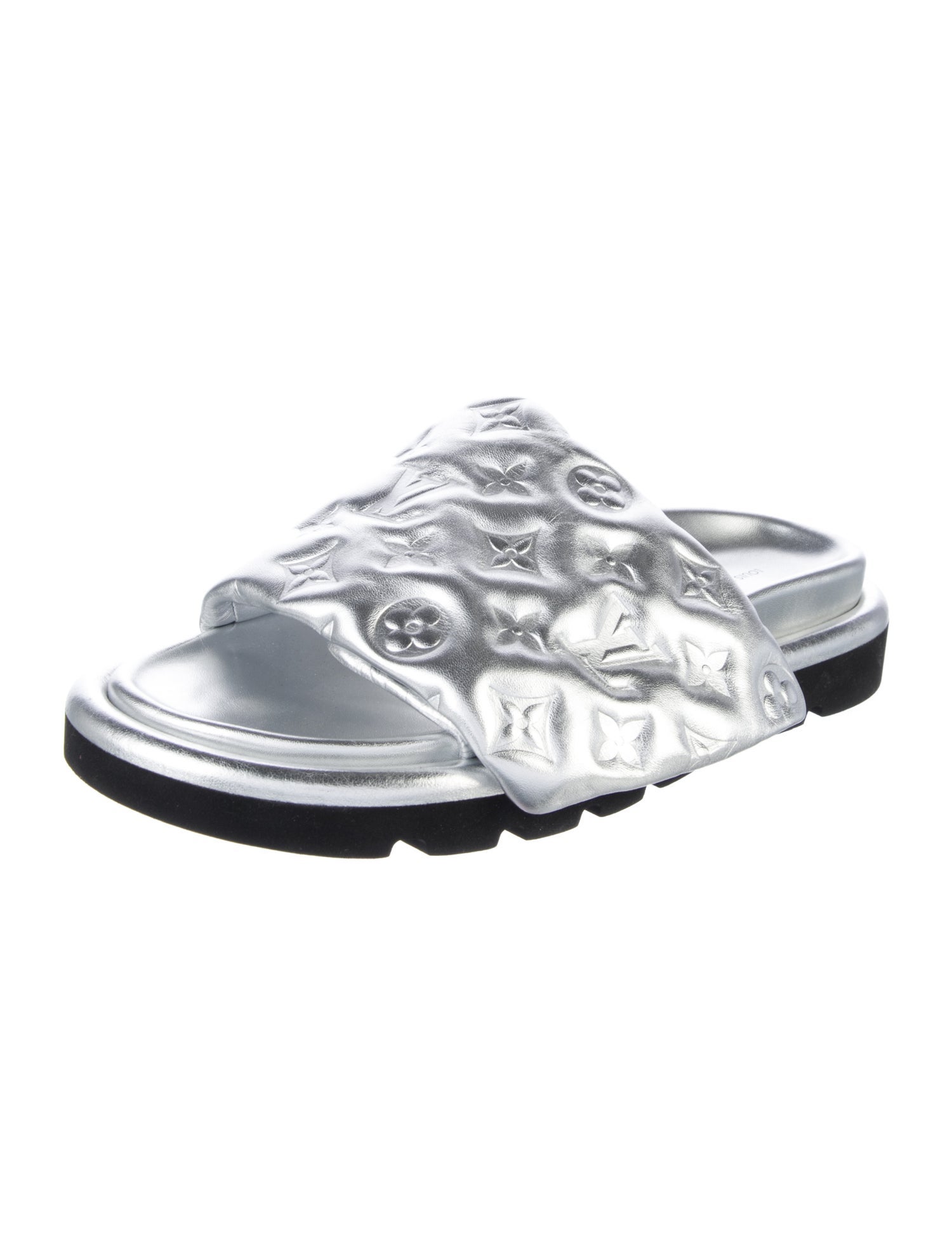 Louis Vuitton LV Monogram Leather Slides