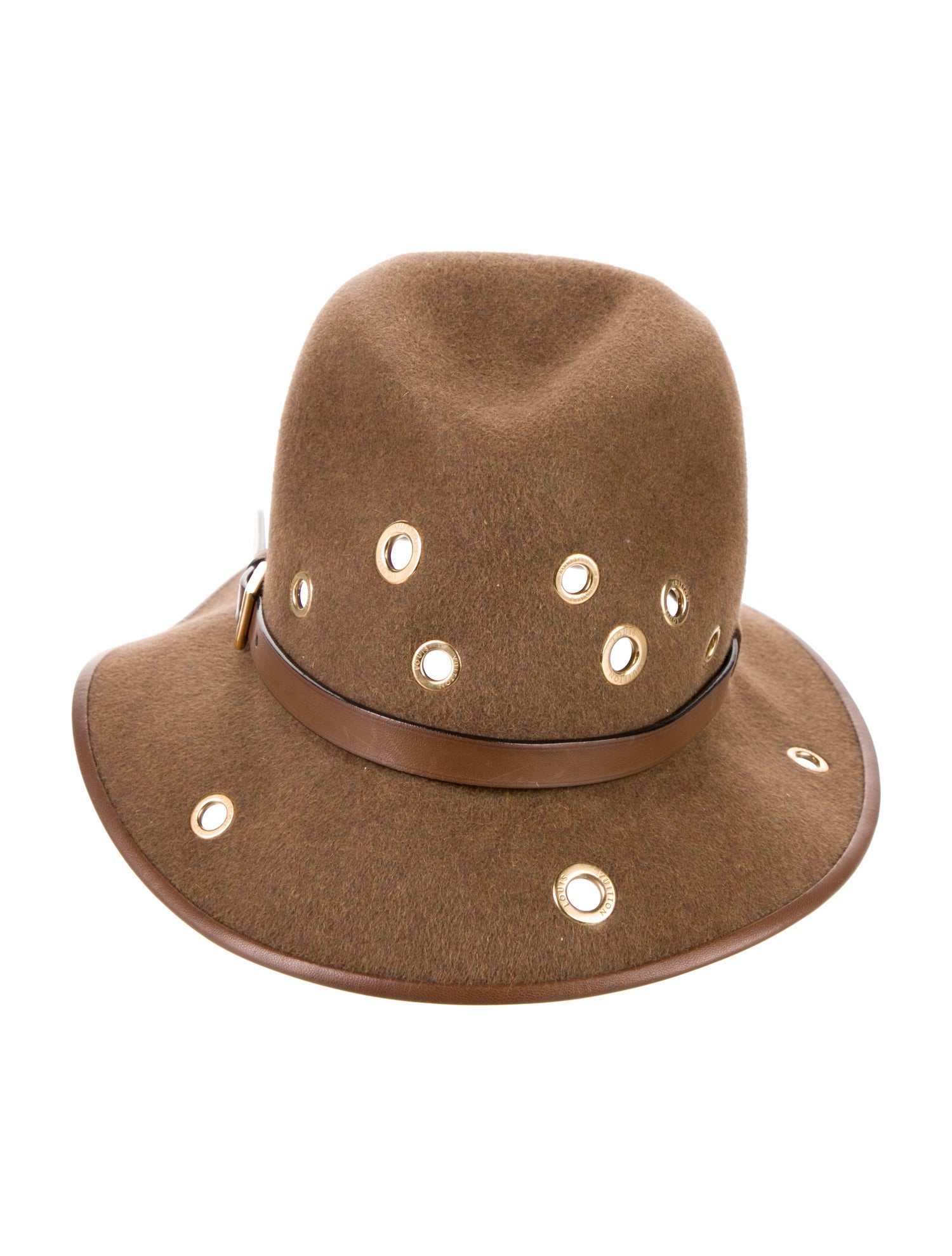 Louis Vuitton Leather-Trimmed Rabbit Fedora Hat