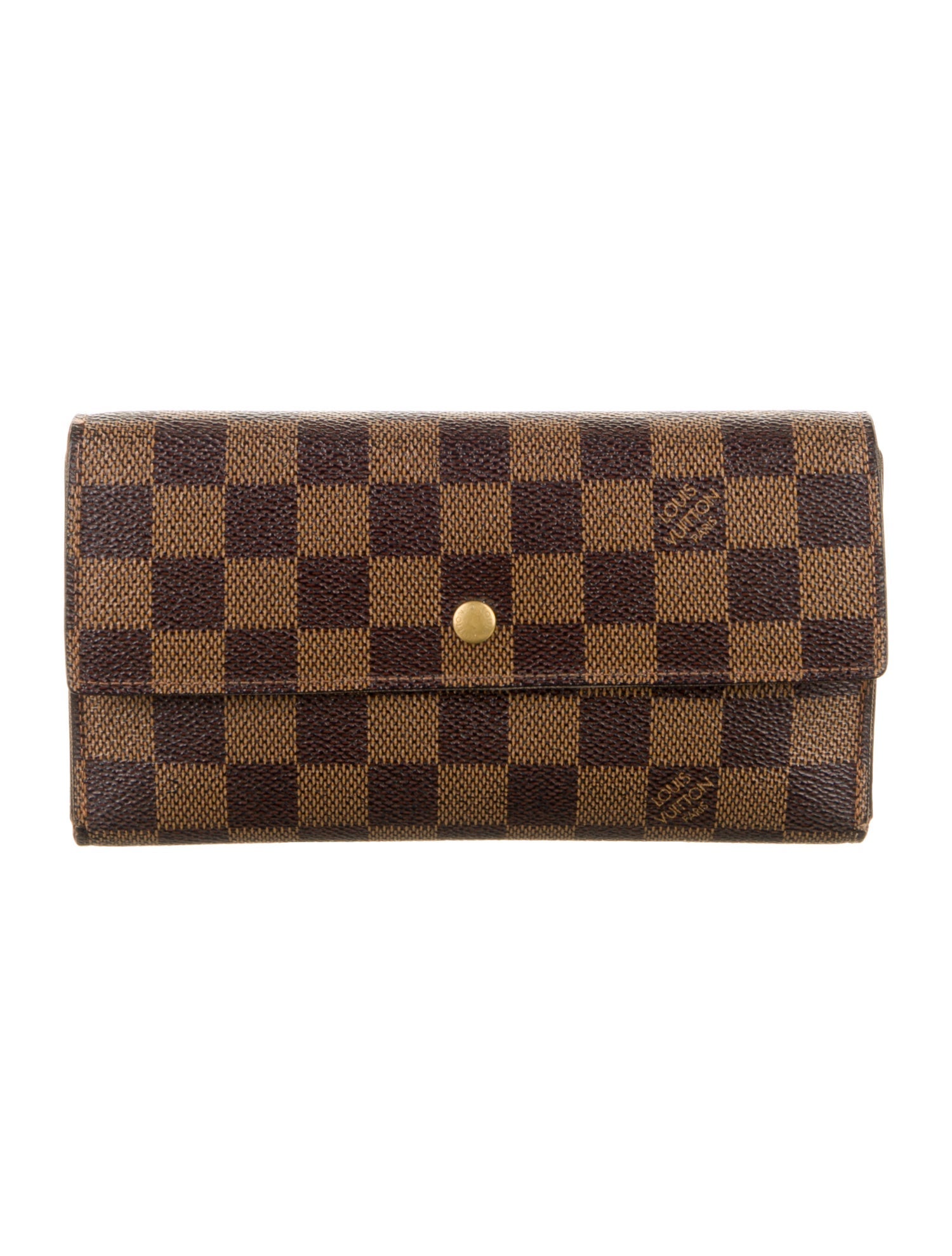 Louis Vuitton Damier Ebene Pattern Coated Canvas Coin Pouch