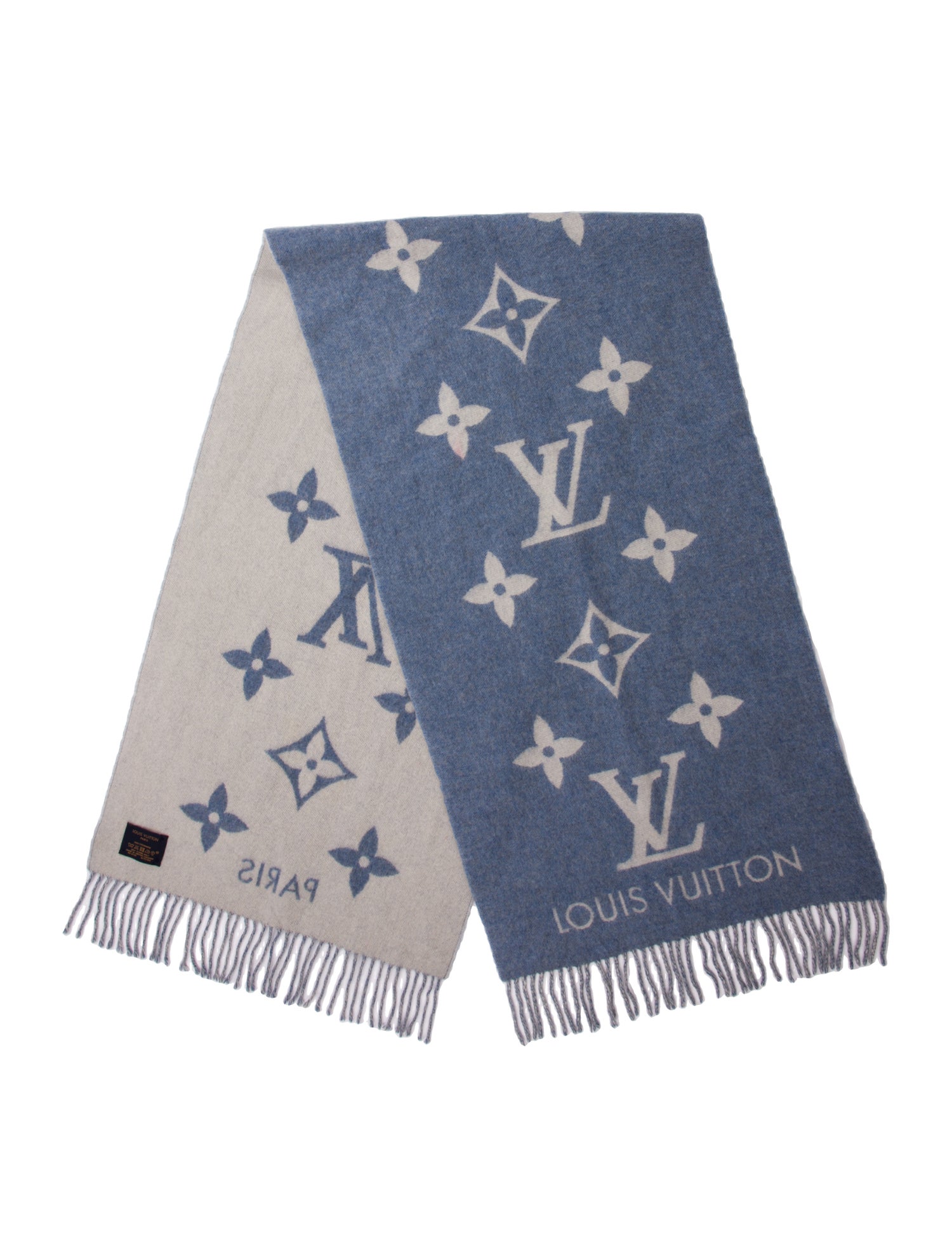 Louis Vuitton Cashmere Monogram Pattern Shawl