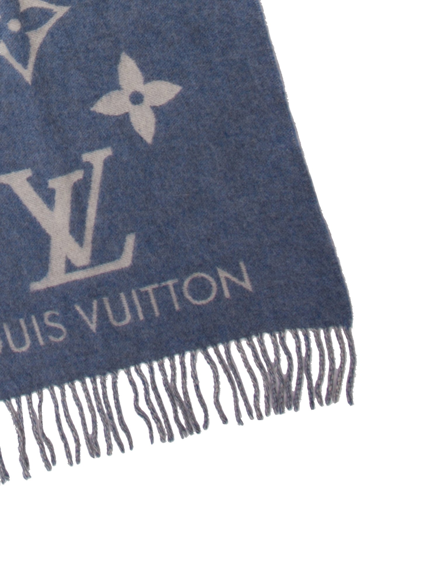 Louis Vuitton Cashmere Monogram Pattern Shawl