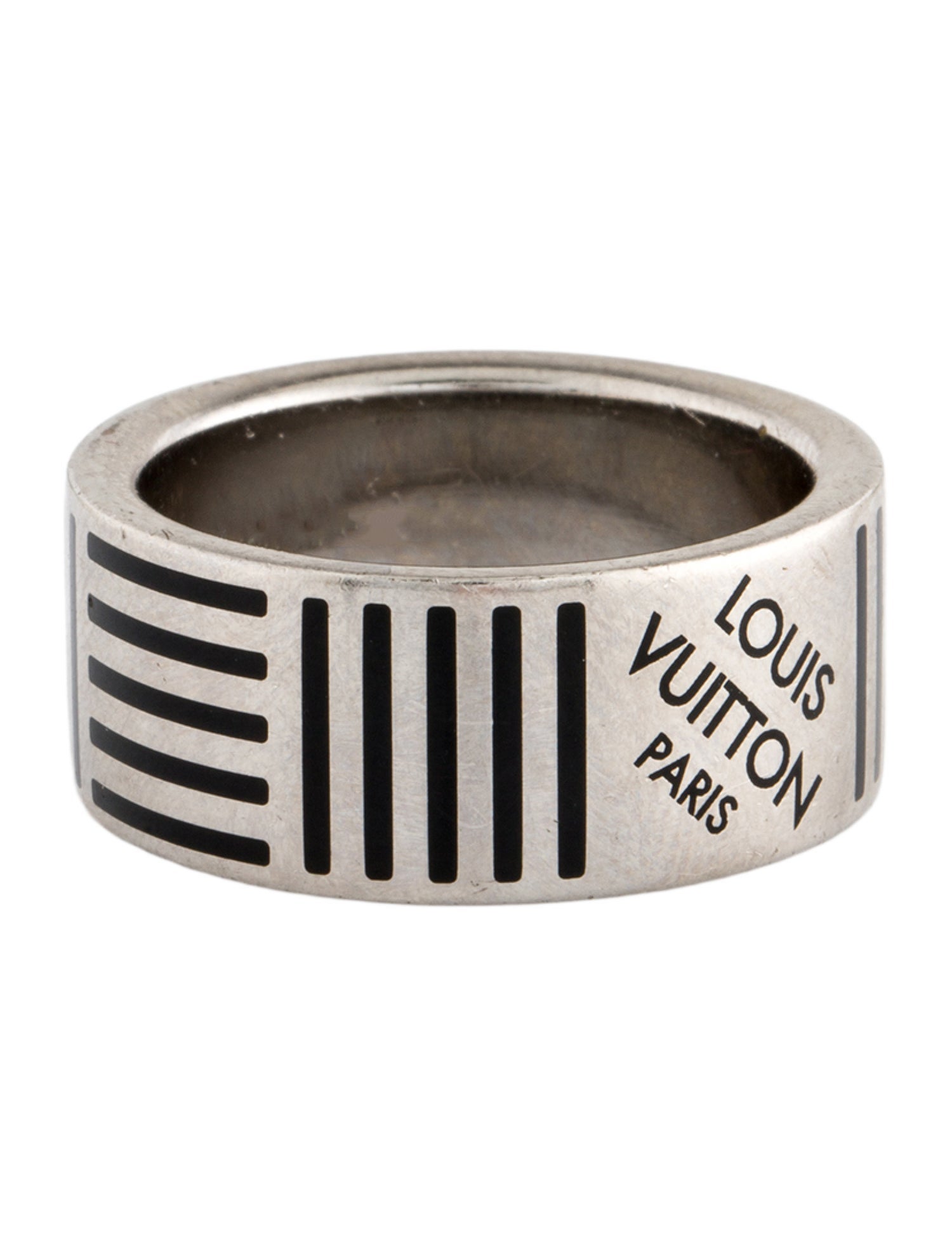 Louis Vuitton Enamel Damier Band Ring