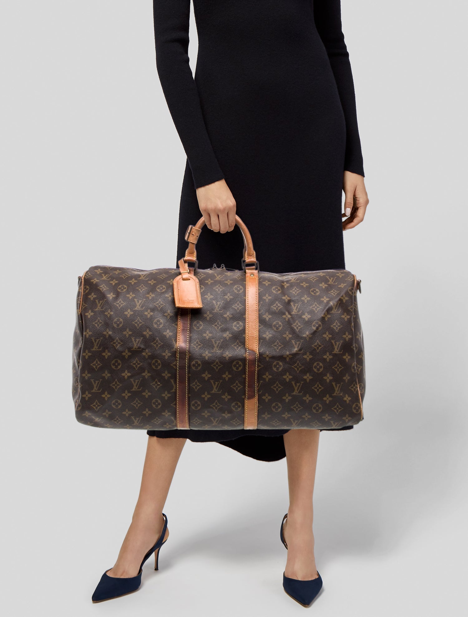 Louis Vuitton LV Monogram Keepall Bandouliere 55 Vintage