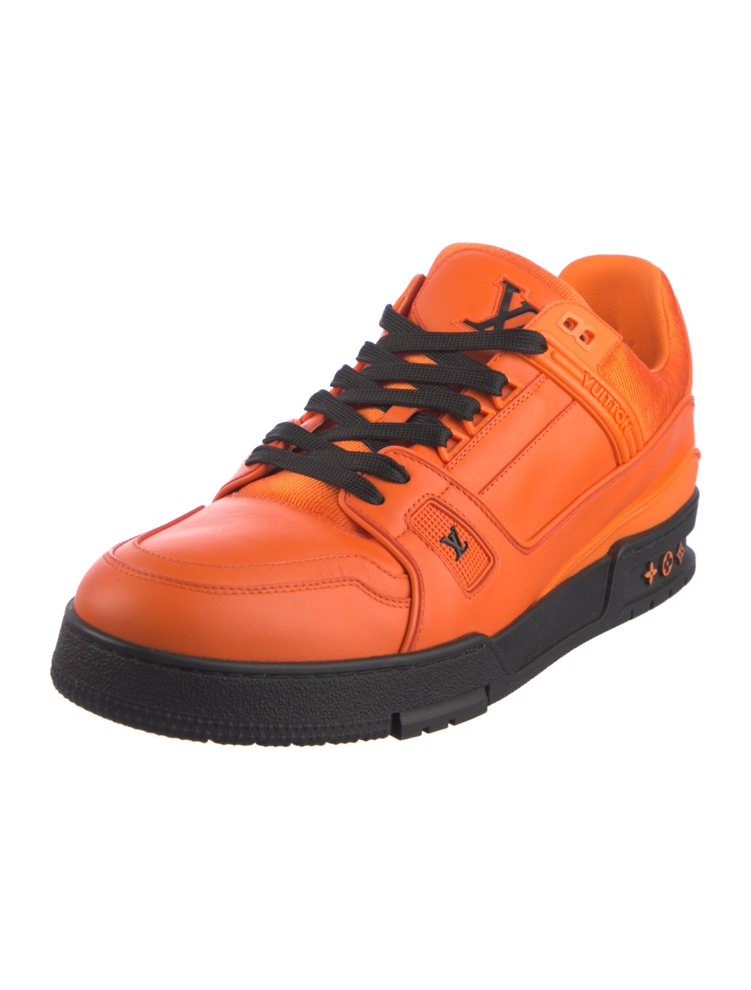 Louis Vuitton Leather Mesh Accents Sneakers