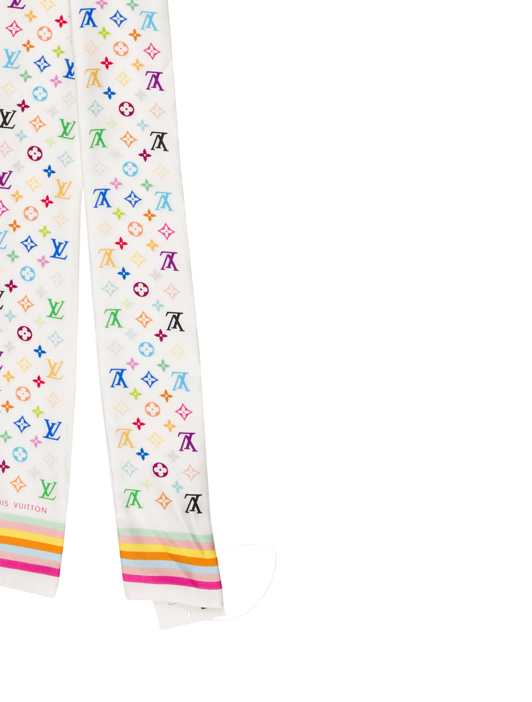 Louis Vuitton Silk Multicolore Monogram Pattern Scarf