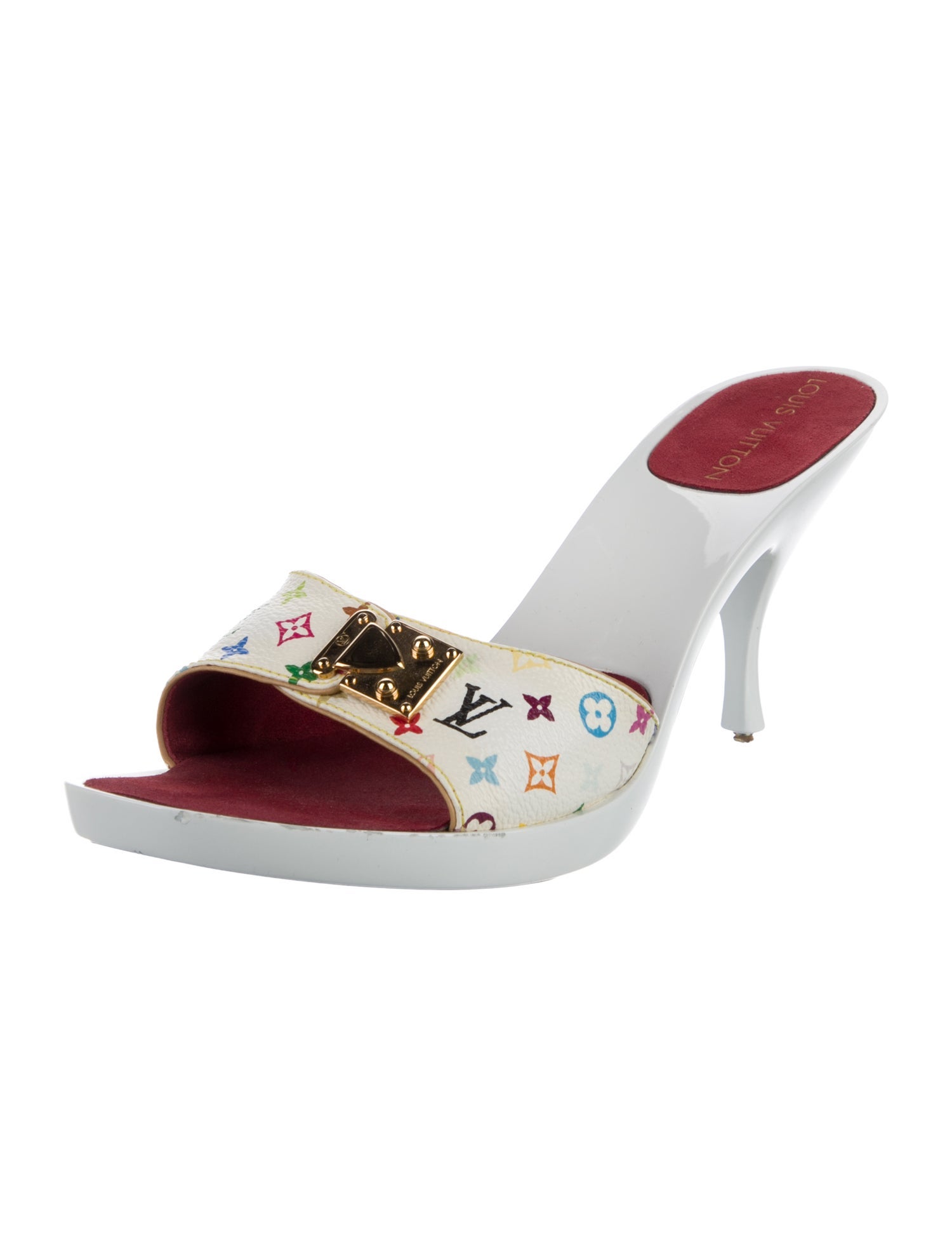 Louis Vuitton Multicolore Monogram Pattern Slides