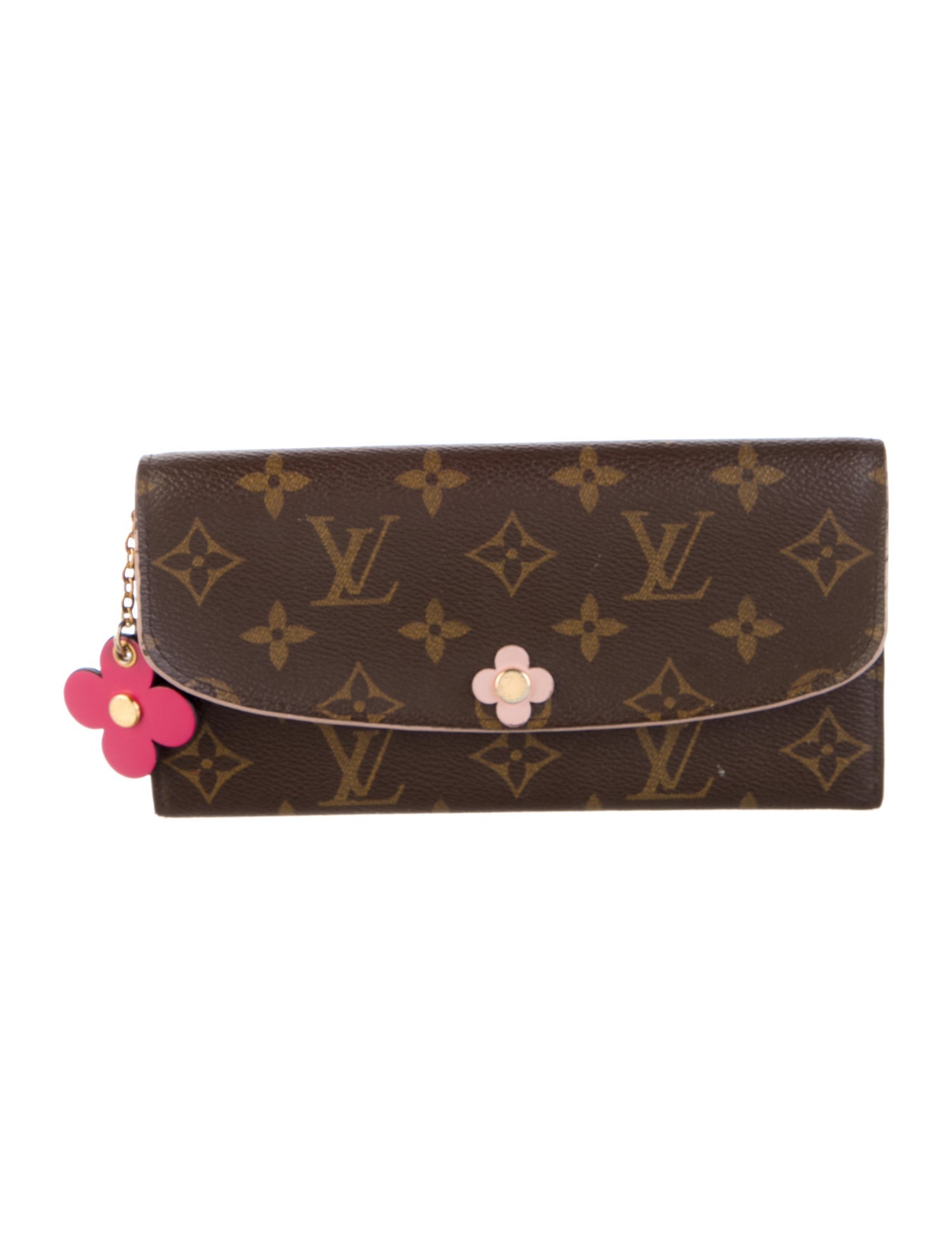Louis Vuitton LV Monogram Coated Canvas Emilie Wallet