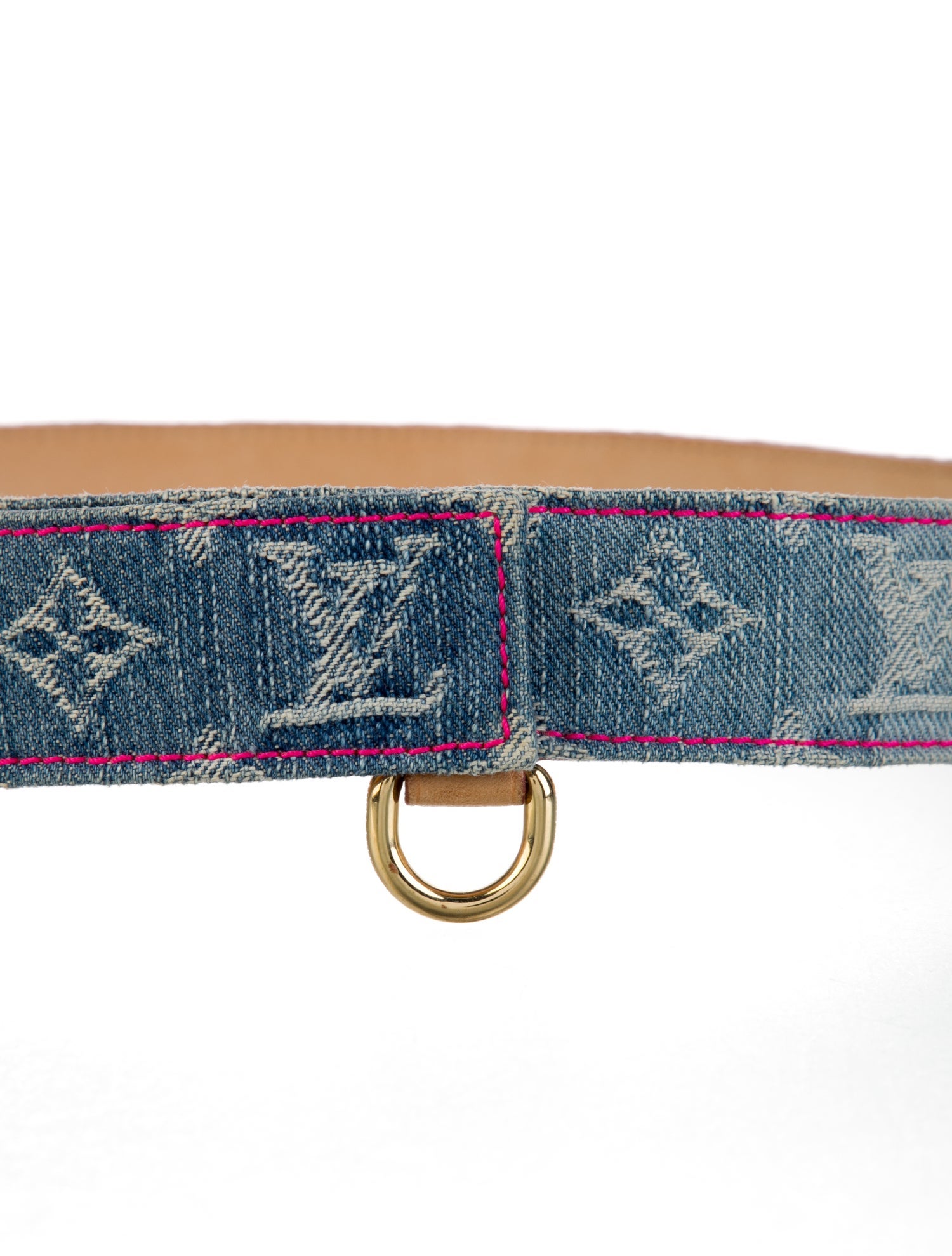 Louis Vuitton 2010 Monogram Denim 35MM Waist Belt