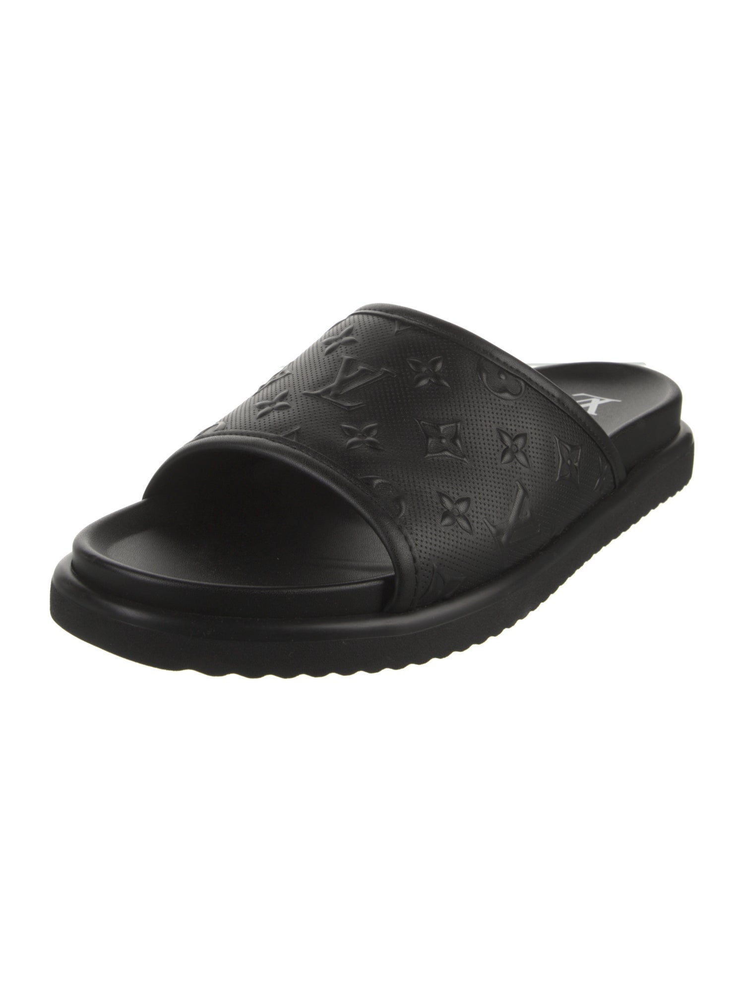 Louis Vuitton Leather Printed Slides