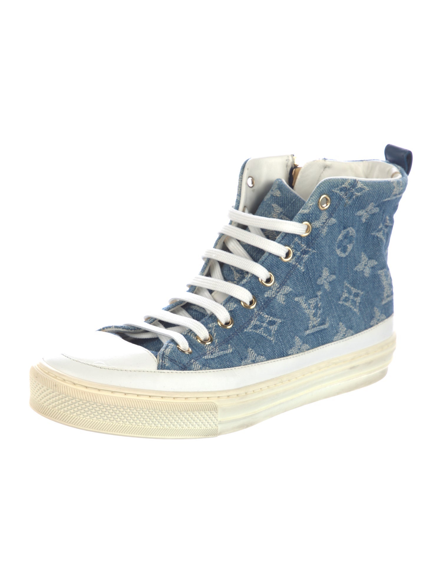 Louis Vuitton Denim Printed Sneakers