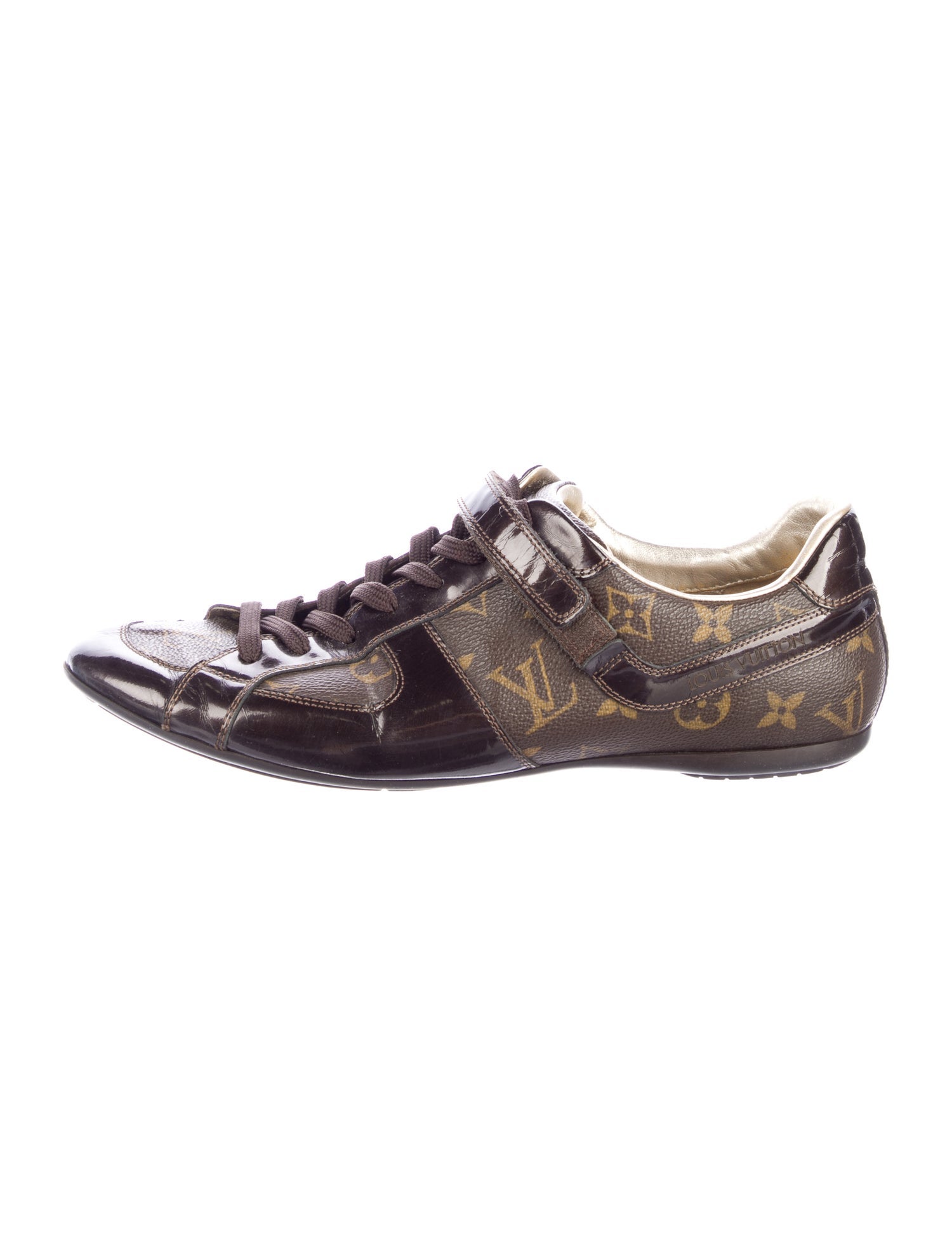 Louis Vuitton LV Monogram Leather Trim Embellishment Sneakers