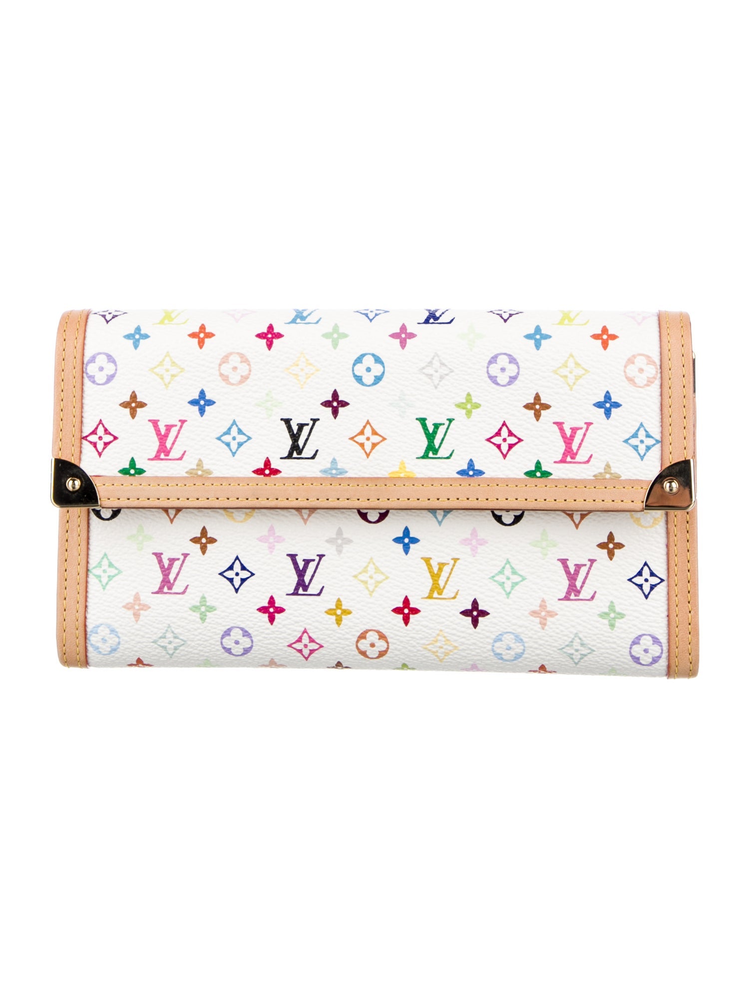 Louis Vuitton 2004 Multicolore Monogram Pattern International Wallet