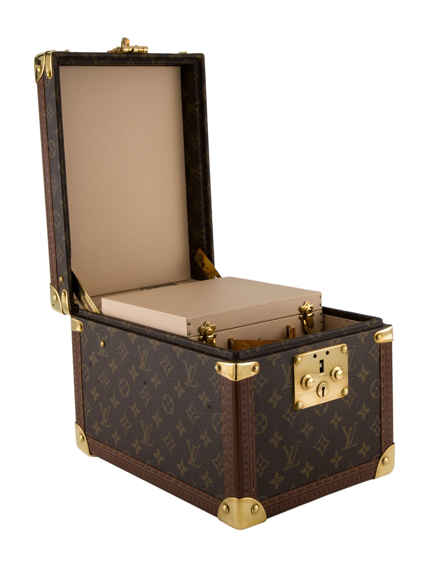Louis Vuitton LV Monogram Boite Flacons Vanity Trunk Train Case