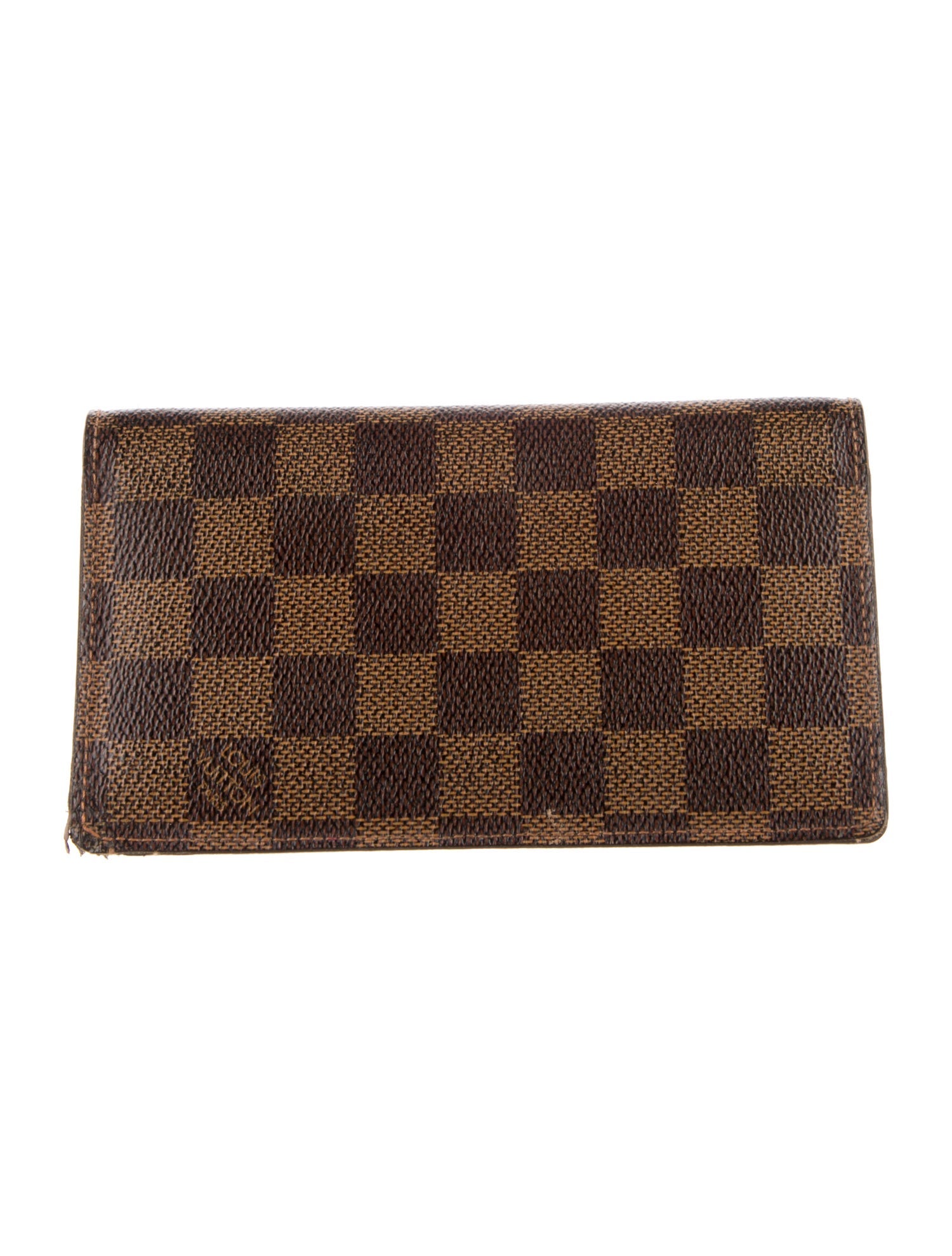 Louis Vuitton Damier Ebene Pattern Coated Canvas Wallet