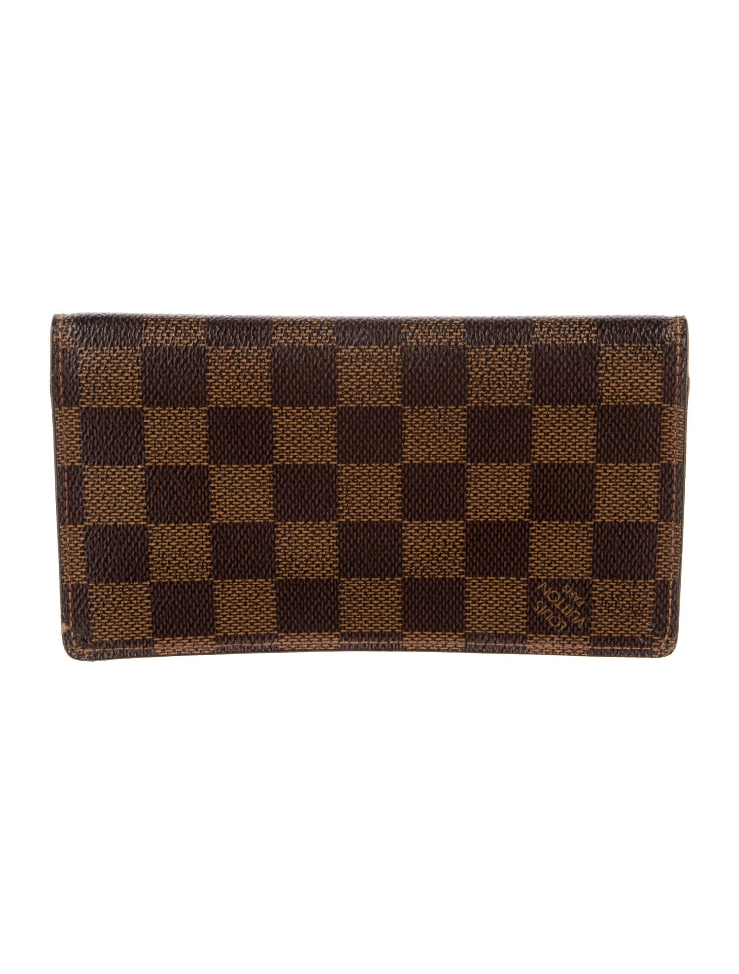 Louis Vuitton Damier Ebene Pattern Coated Canvas Wallet