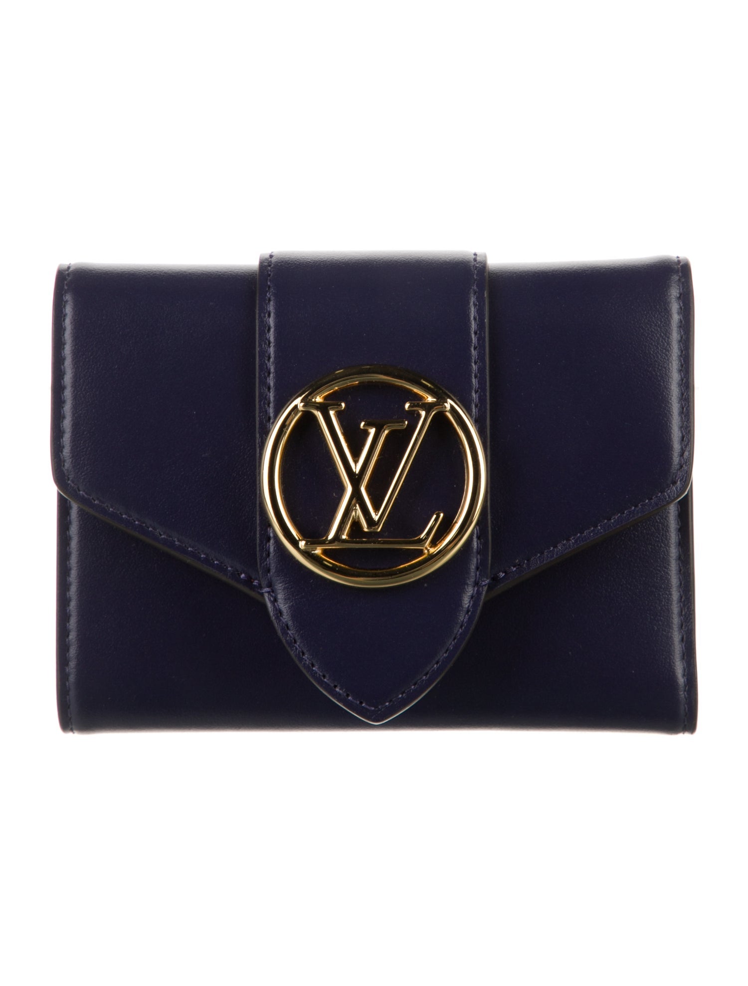 Louis Vuitton Leather Pont Neuf Compact Wallet