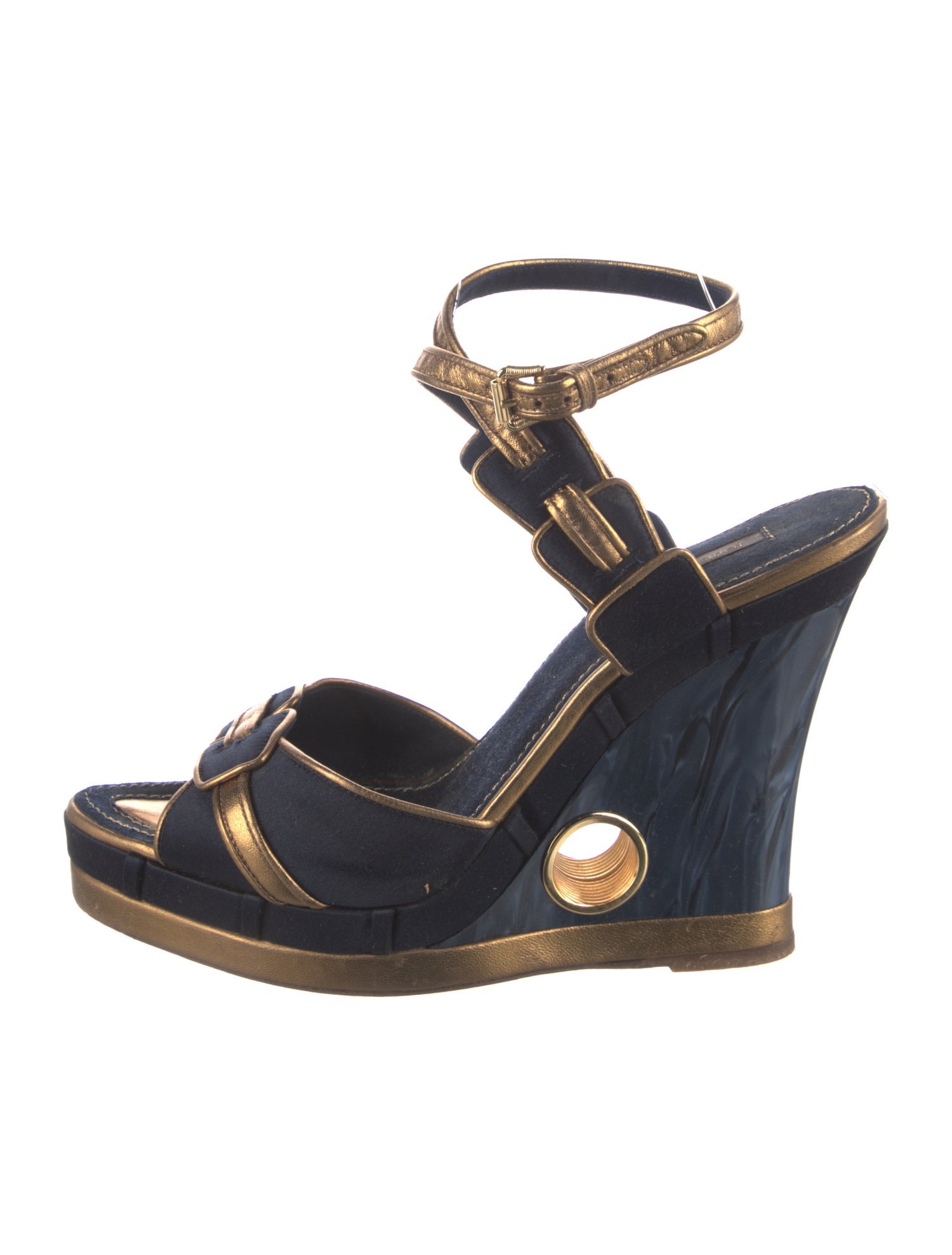 Louis Vuitton Vintage Colorblock Pattern Slingback Pumps