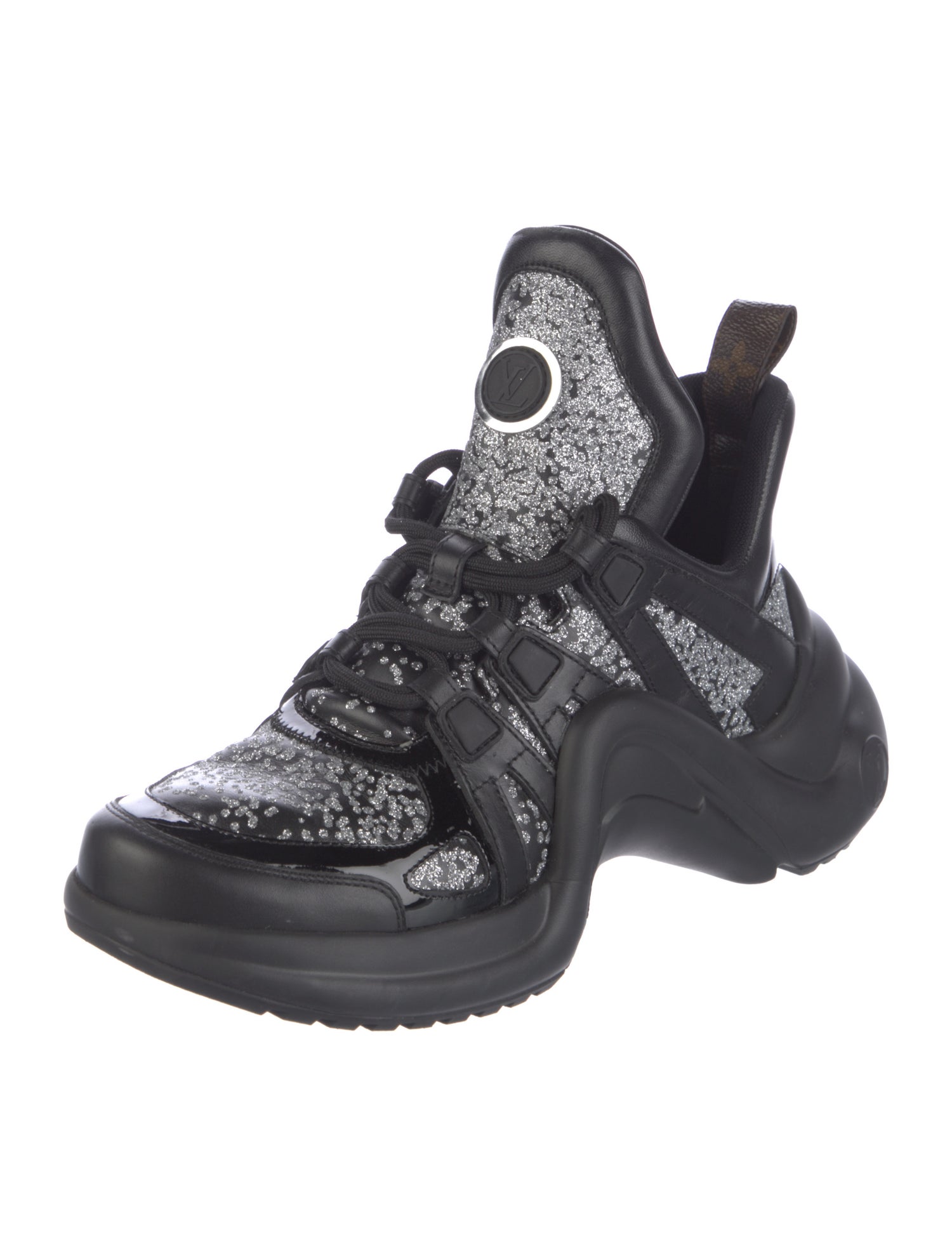 Louis Vuitton LV Monogram Leather Wedge Sneakers