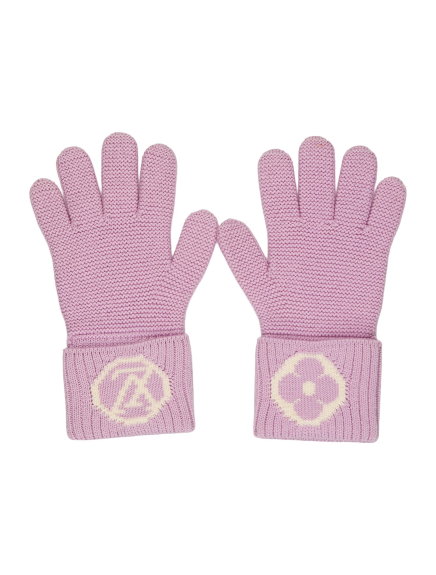 Louis Vuitton Collage Monogram Wool Knit Gloves