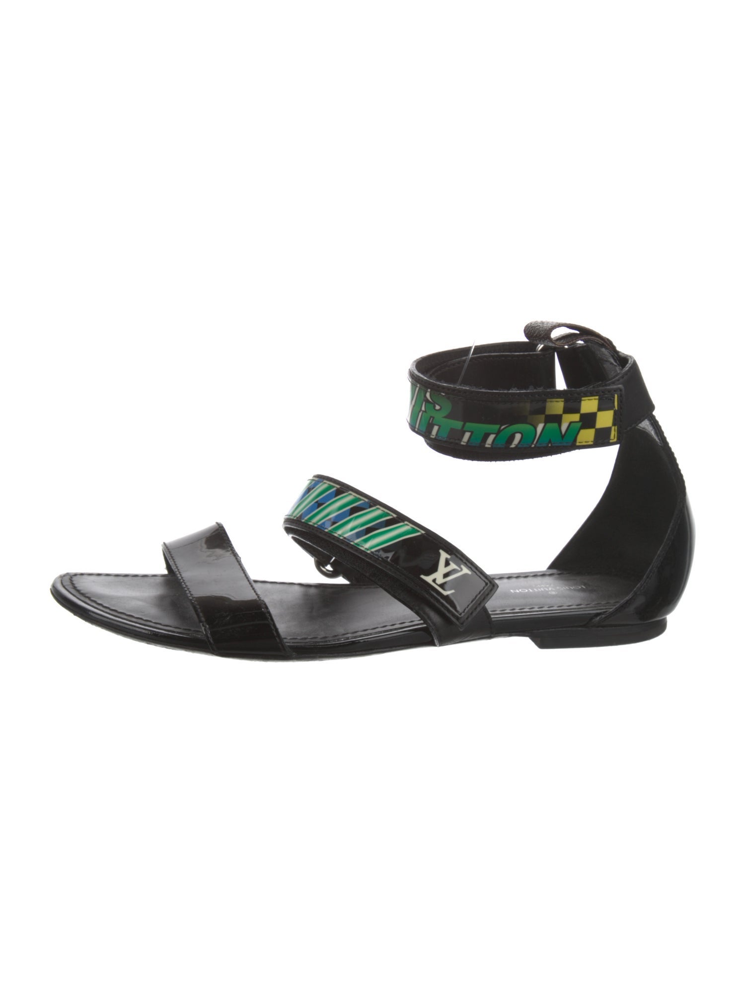 Louis Vuitton LV Monogram Patent Leather Sandals