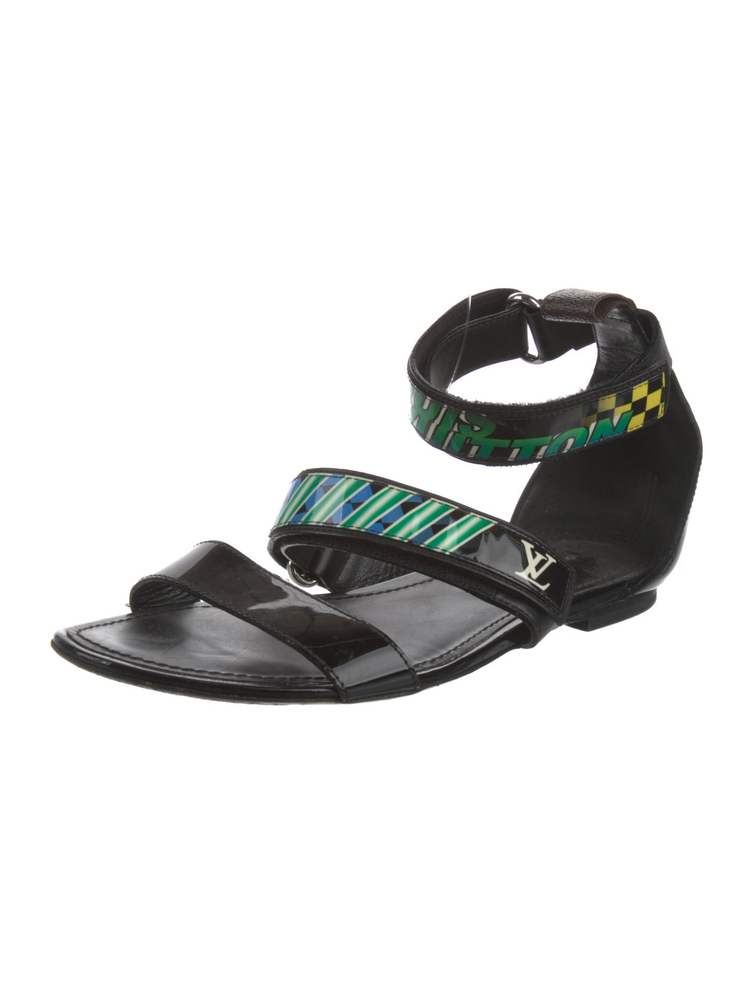 Louis Vuitton LV Monogram Patent Leather Sandals