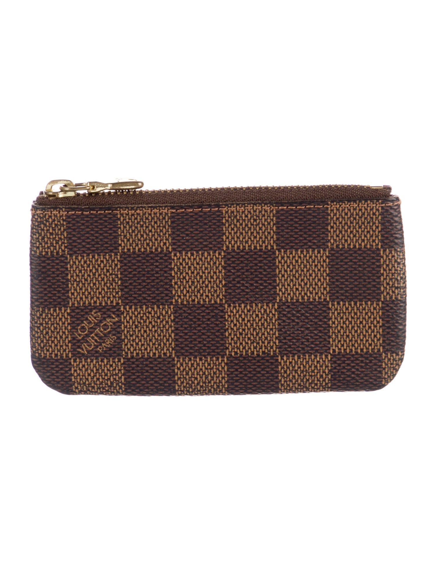 Louis Vuitton Damier Ebene Pattern Coated Canvas Zippy Coin Purse