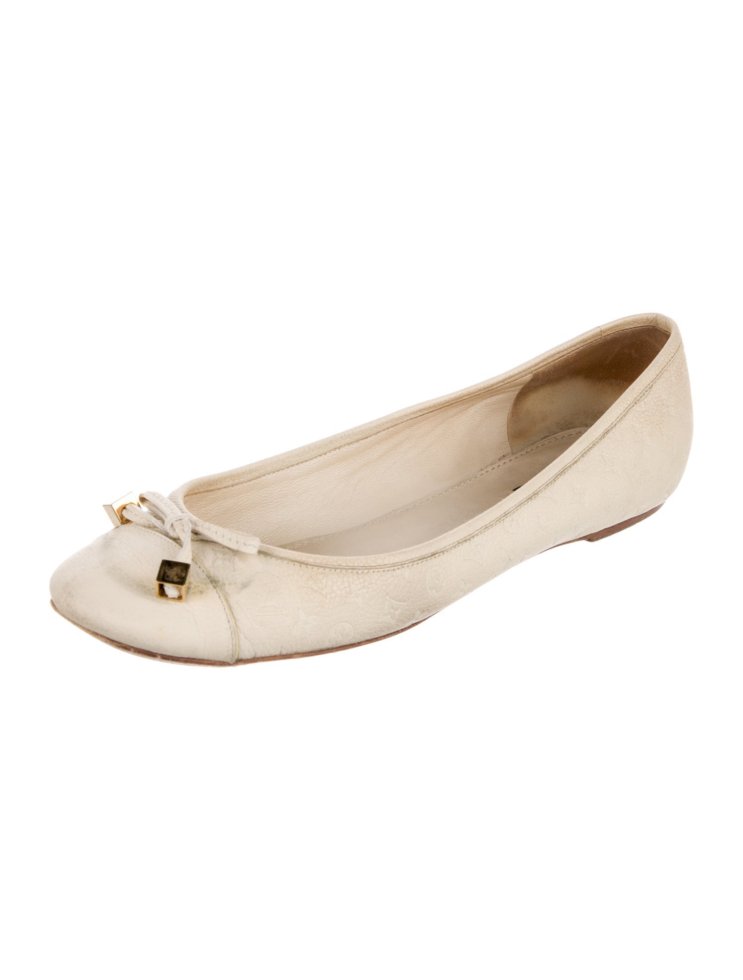 Louis Vuitton LV Monogram Leather Ballet Flats