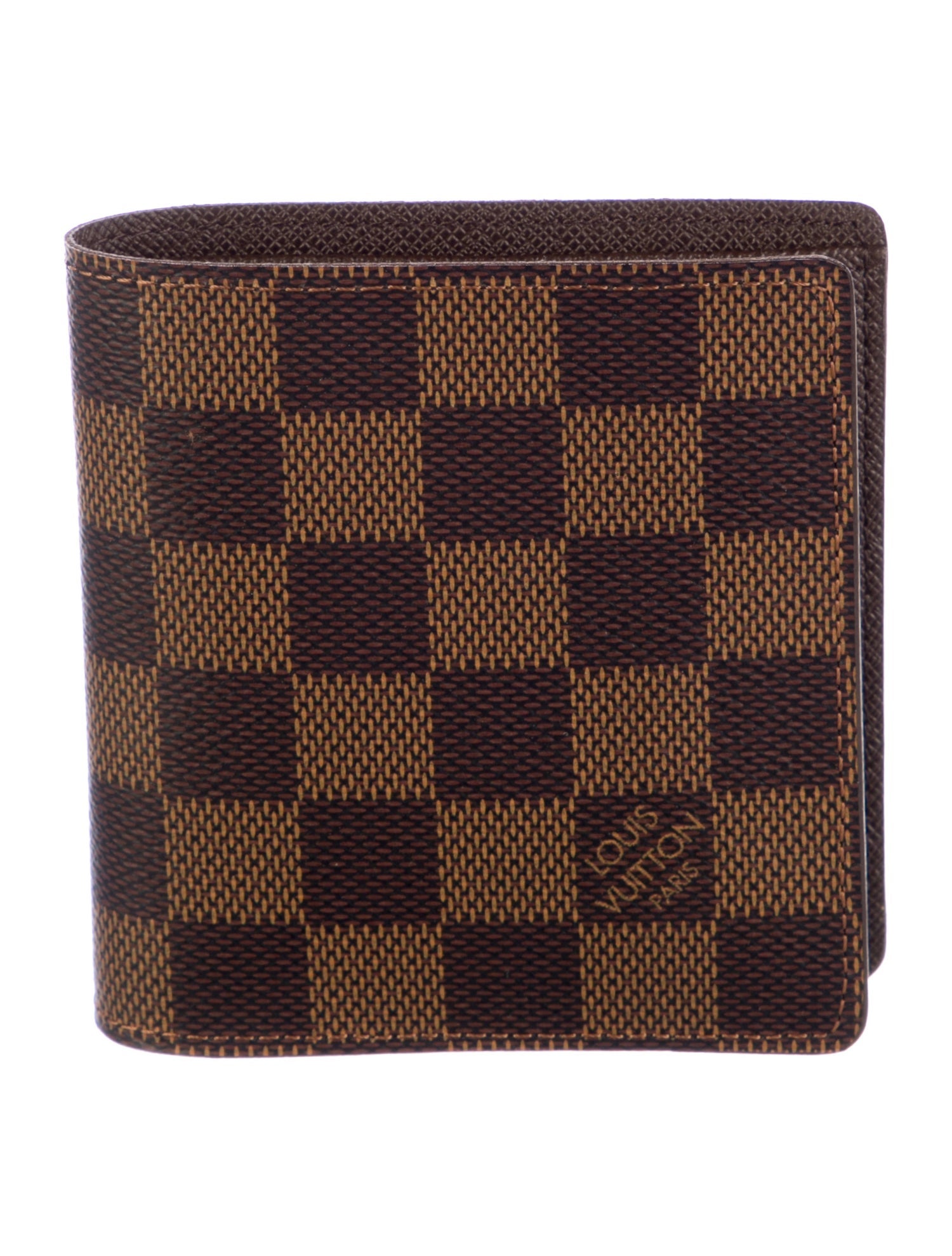 Louis Vuitton Damier Ebene Pattern Coated Canvas Bifold Wallet