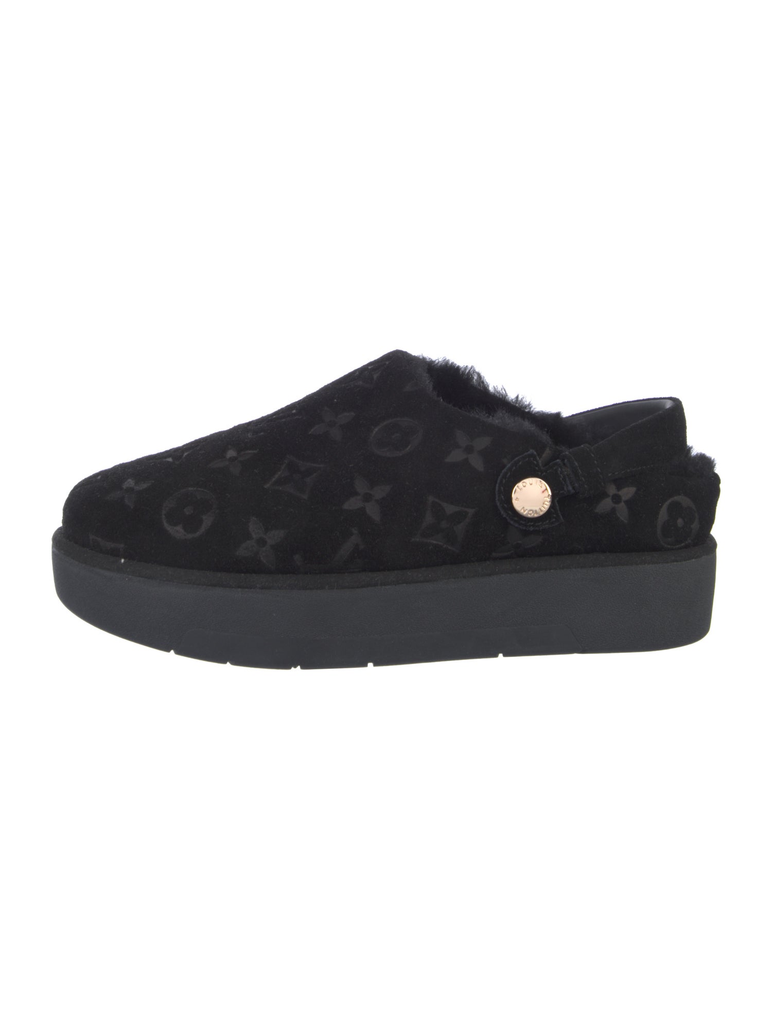 Louis Vuitton LV Monogram Suede Slingback Flats