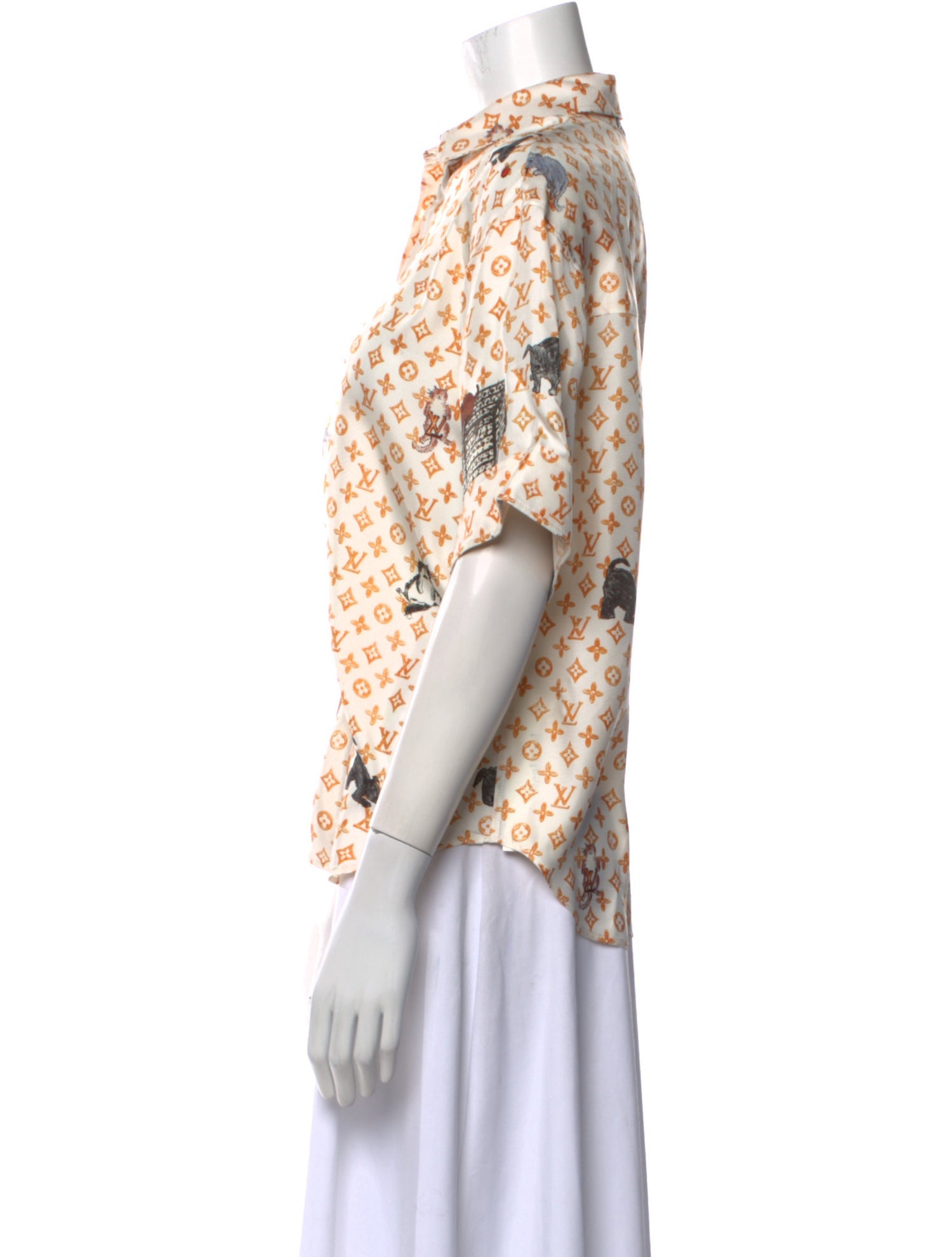 Louis Vuitton 2019 Silk Button-Up Top