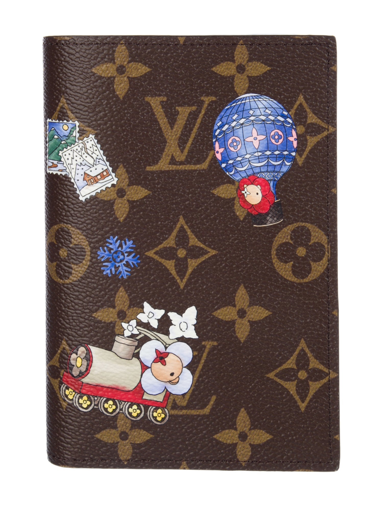 Louis Vuitton Monogram Blue Frost Vivienne Holiday Pasport Cover w/Tags