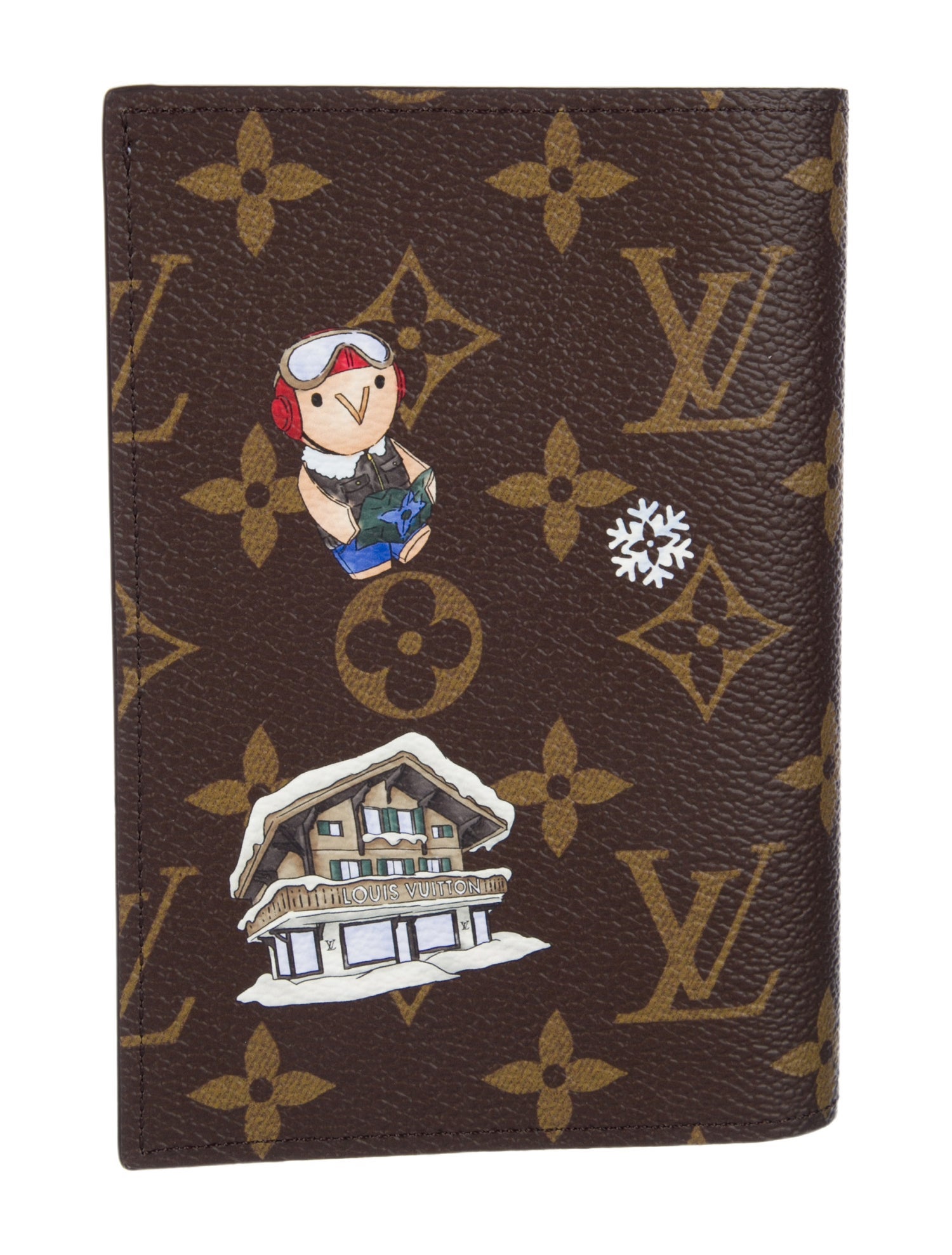 Louis Vuitton Monogram Blue Frost Vivienne Holiday Pasport Cover w/Tags