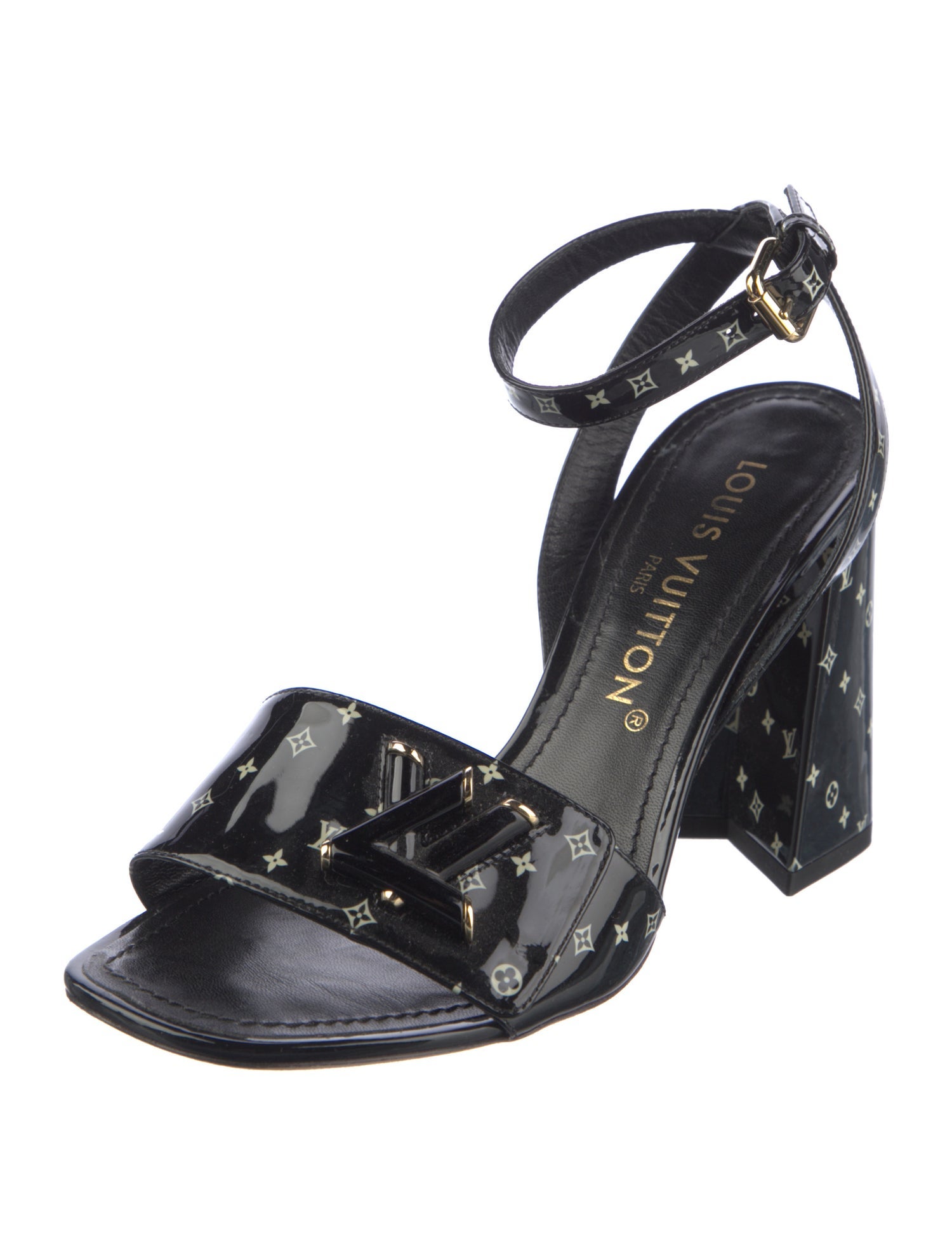 Louis Vuitton LV Monogram Patent Leather Sandals